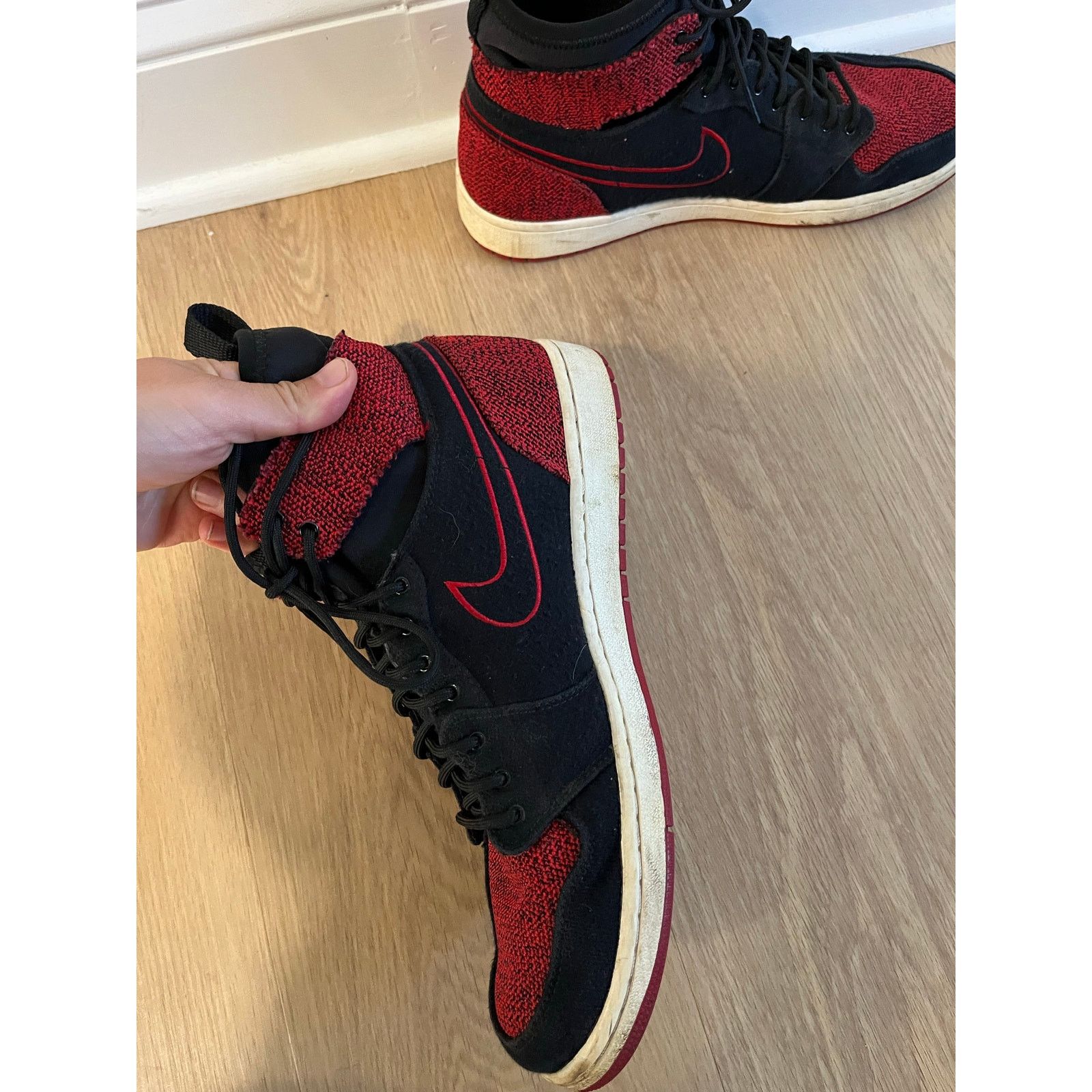 Nike Nike Air Jordan 1 High Banned Bred Ultra 2016 Size US 12 / EU 45 - 4 Thumbnail