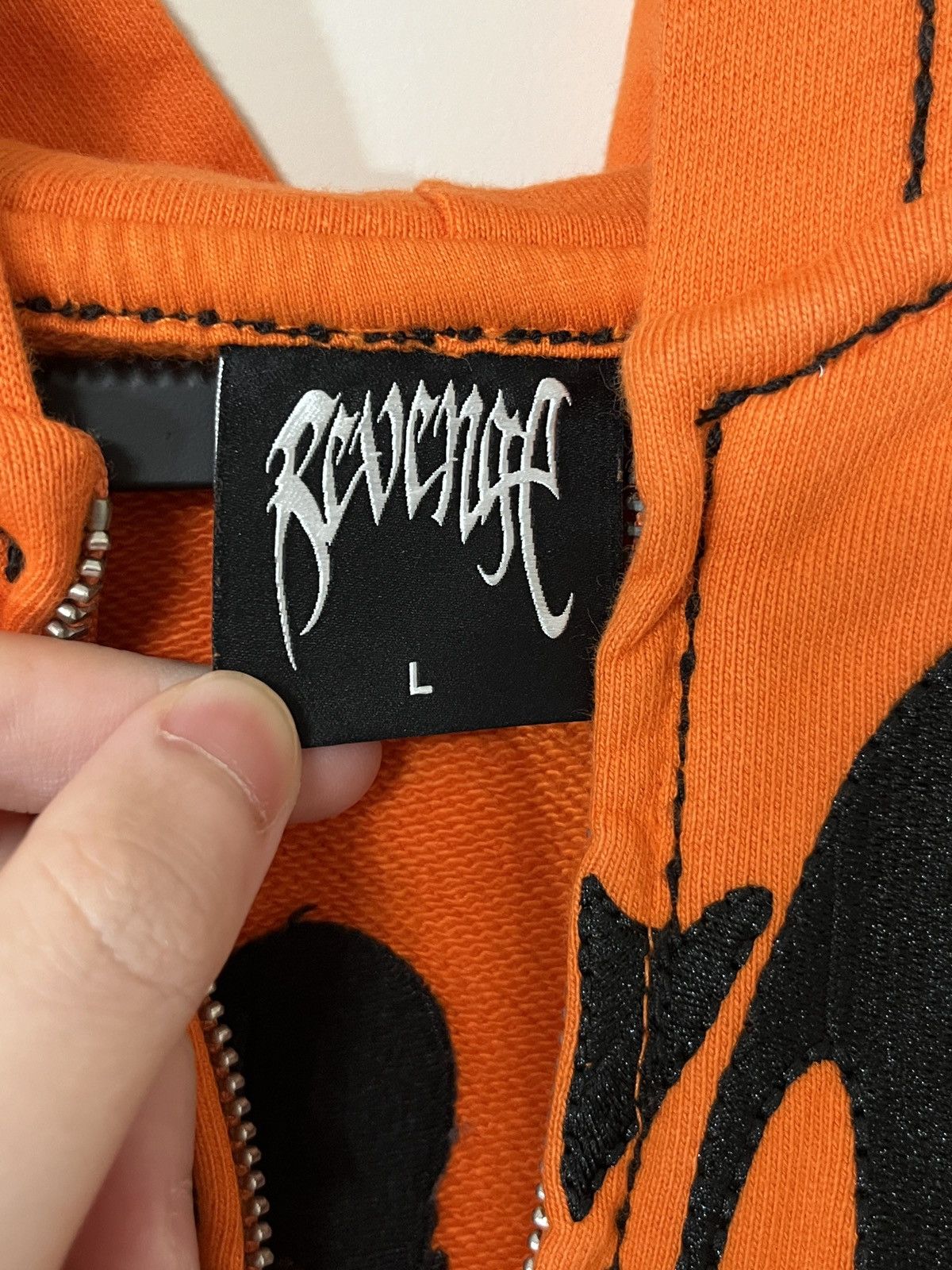 Revenge Revege Xxxtentacion Kill Contrast Zip Up Hoodie Orange Size US L / EU 52-54 / 3 - 3 Thumbnail