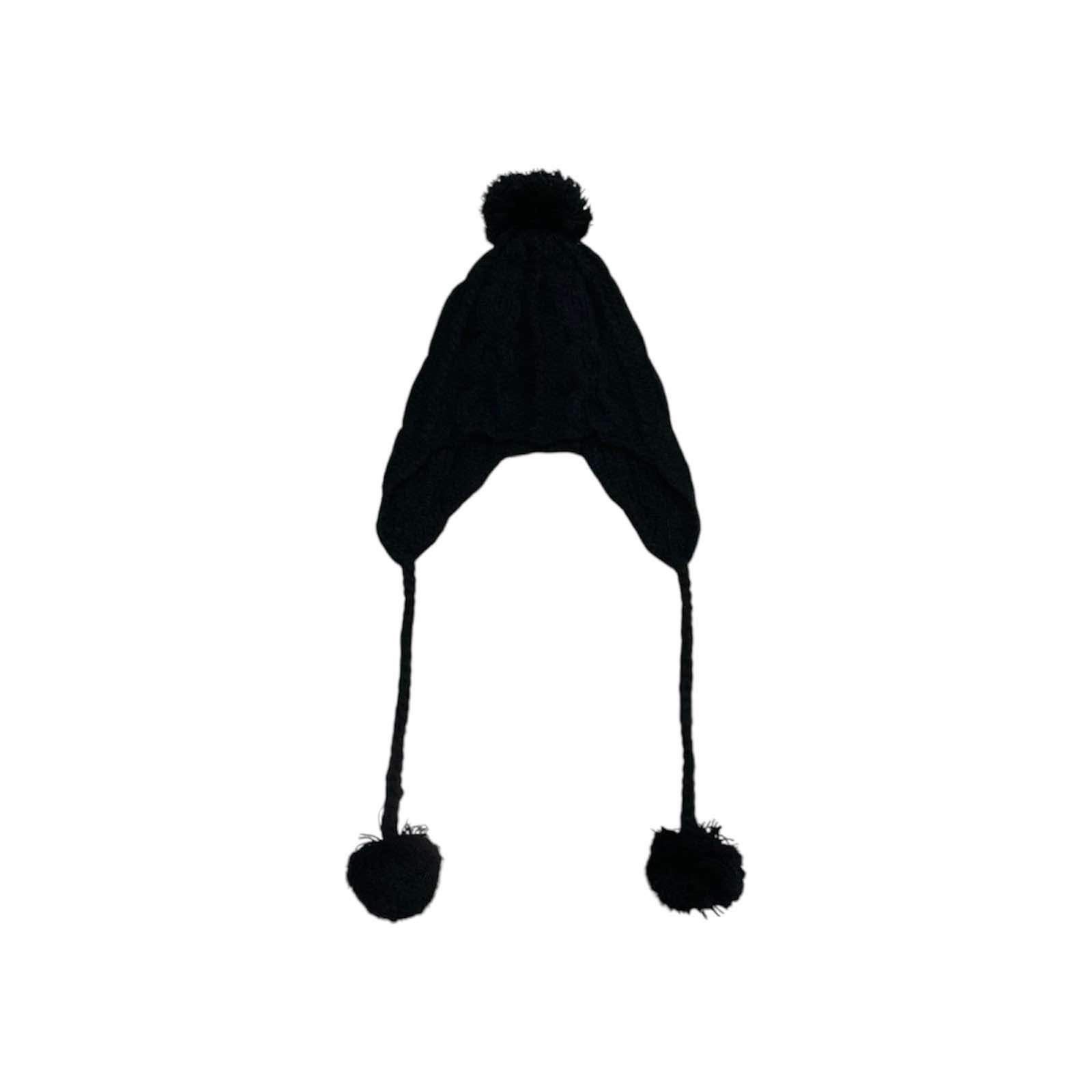 Hysteric Glamour × If Six Was Nine × Japanese Brand 🔥Harajuku Japanese Y2K Cable Knit Earflap Pom Pom Beanie Size ONE SIZE - 1 Thumbnail