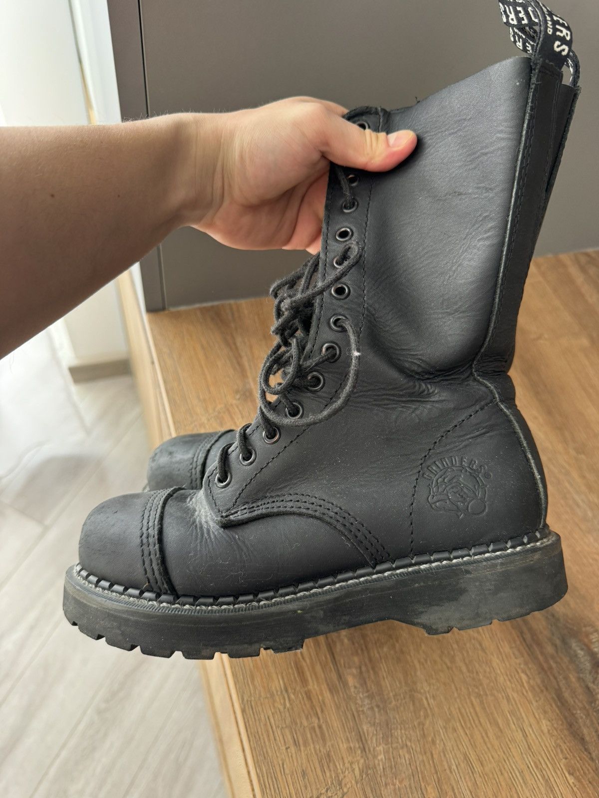 Genuine Leather Vintage Grinders Boots Leather steel y2k rock boots Size US 5.5 / EU 38 - 7 Thumbnail