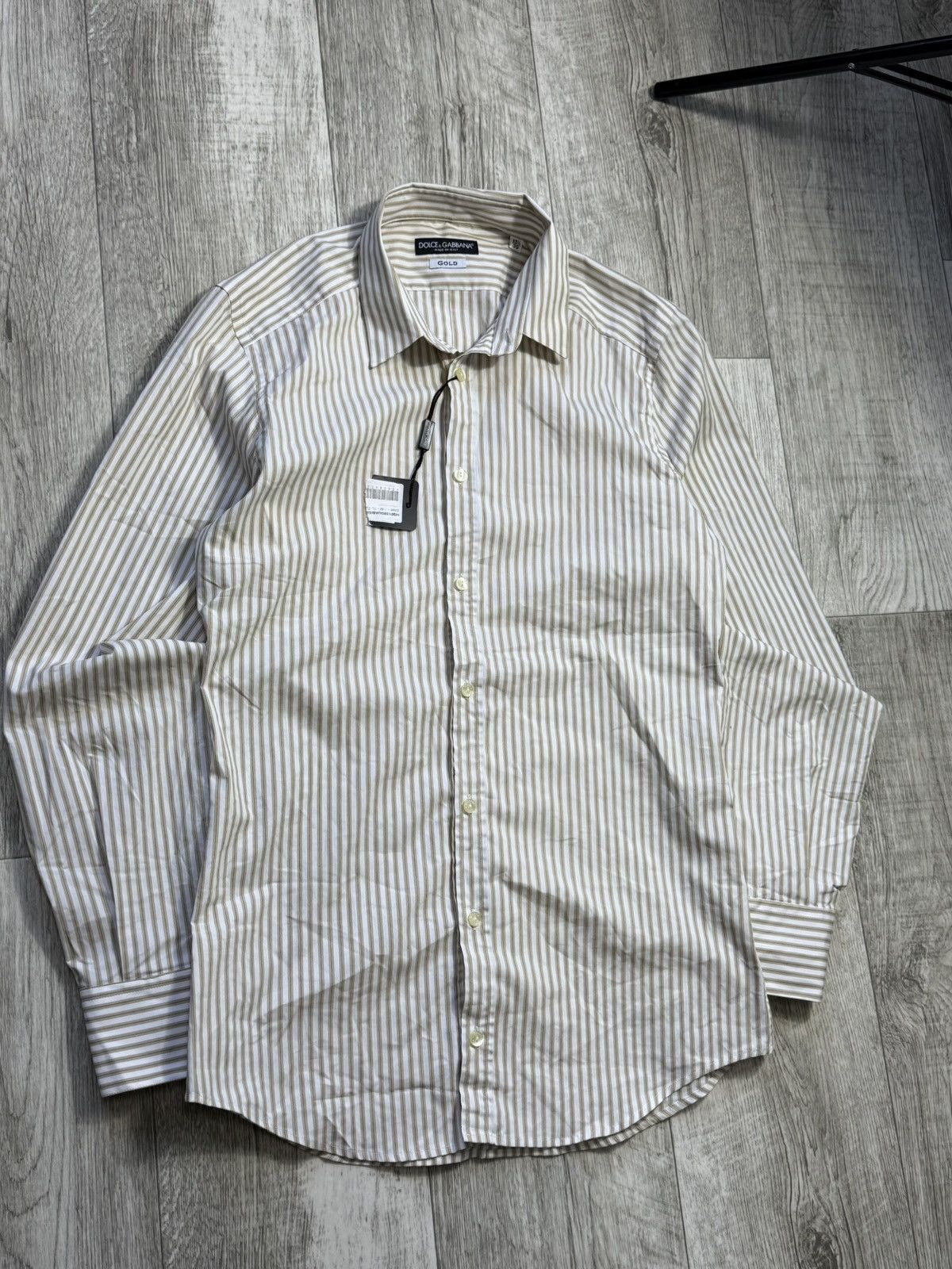Dolce & Gabbana Dolce & Gabbana gold button-up shirt luxury streetwear crazy Size US M / EU 48-50 / 2 - 1 Thumbnail
