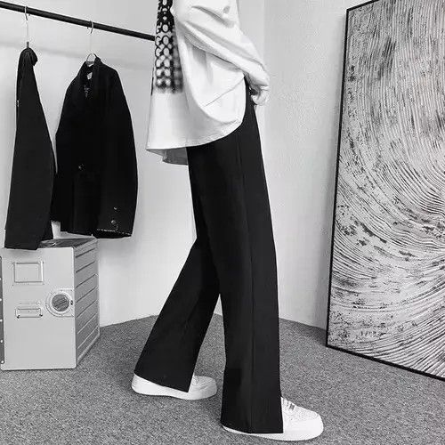 Other Men Trousers Split Black Harajuku Oversized Casual Pants Size US 31 - 4 Thumbnail