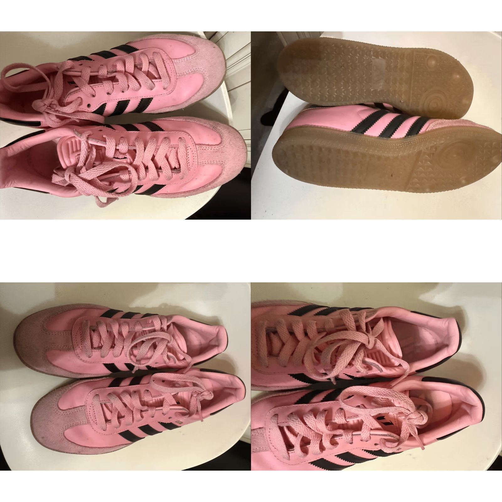 Adidas Adidas Samba Sneaker Men 6.5 Leather Multicolor Light Pink Black Messi Size US 7 / EU 40 - 8 Thumbnail