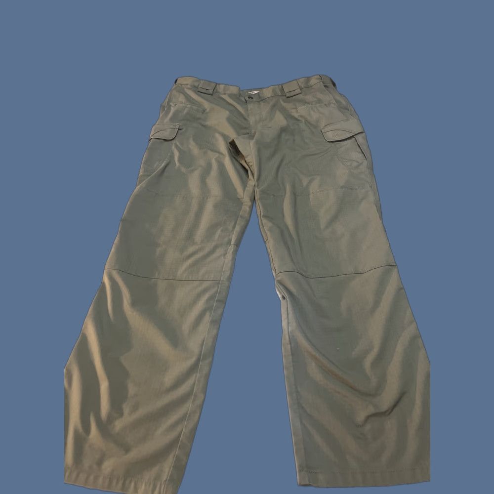 Vintage 5.11 Tactical Taclite Pants Cargo Olive Green 42x34 Men Regular Straight Pockets Belt Loops Zip Cotton Polyester Ripstop Military Utility Size US 42 / EU 58 - 1 Thumbnail