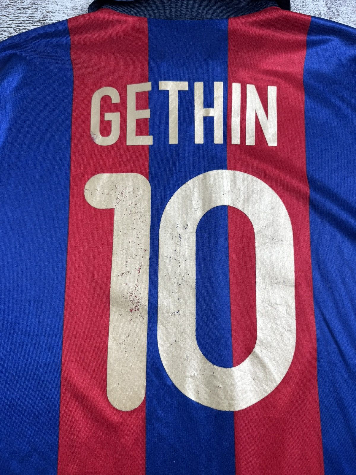 Nike BARCELONA GETHIN 2001/2002 Vintage Nike Soccer Football Football Shirt Jersey Size US L / EU 52-54 / 3 - 20 Thumbnail