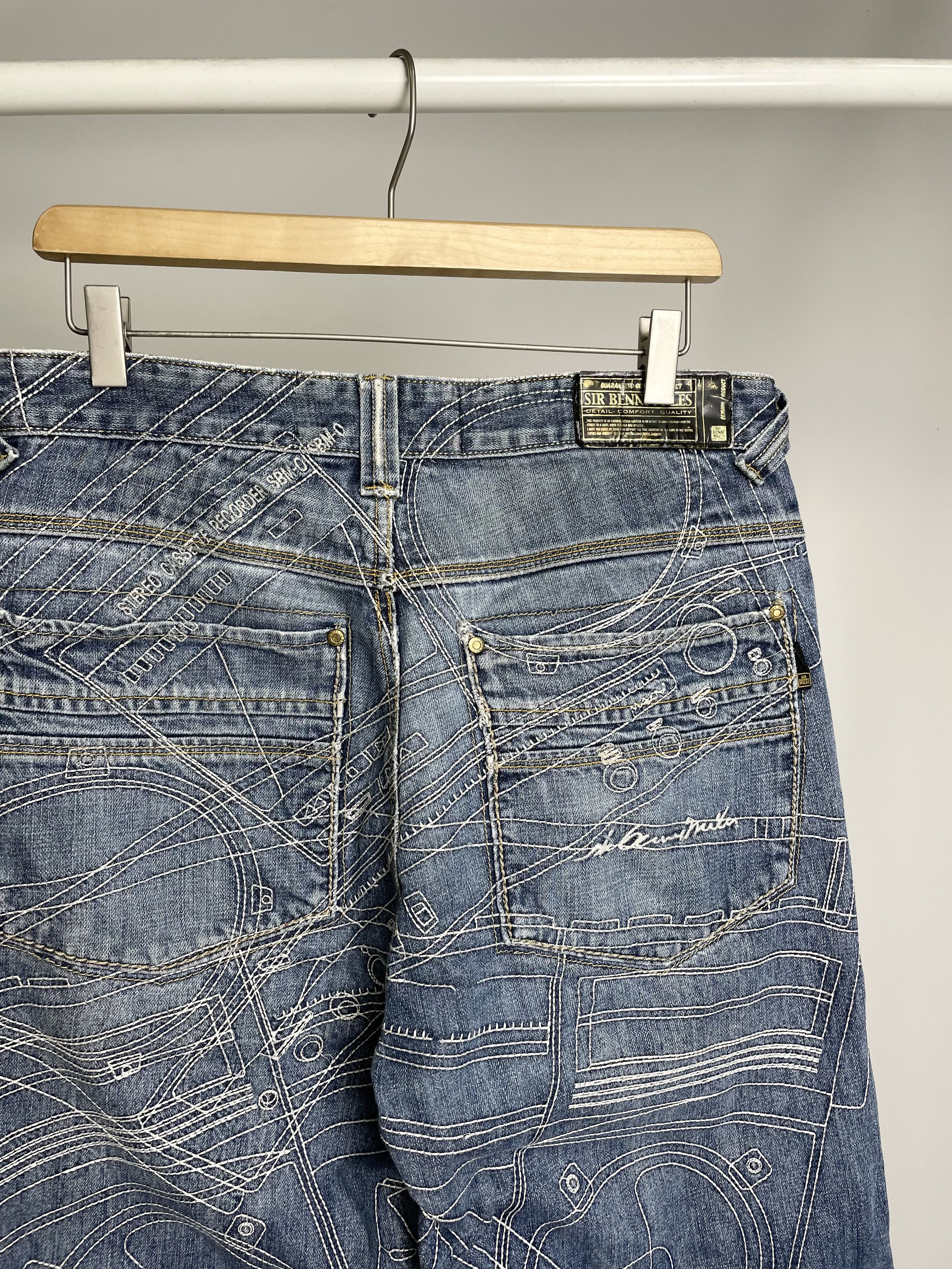 Fubu Sir Benni Miles Vintage Loose Fit Denim Jorts Y2K Shorts Size US 32 / EU 48 - 3 Thumbnail