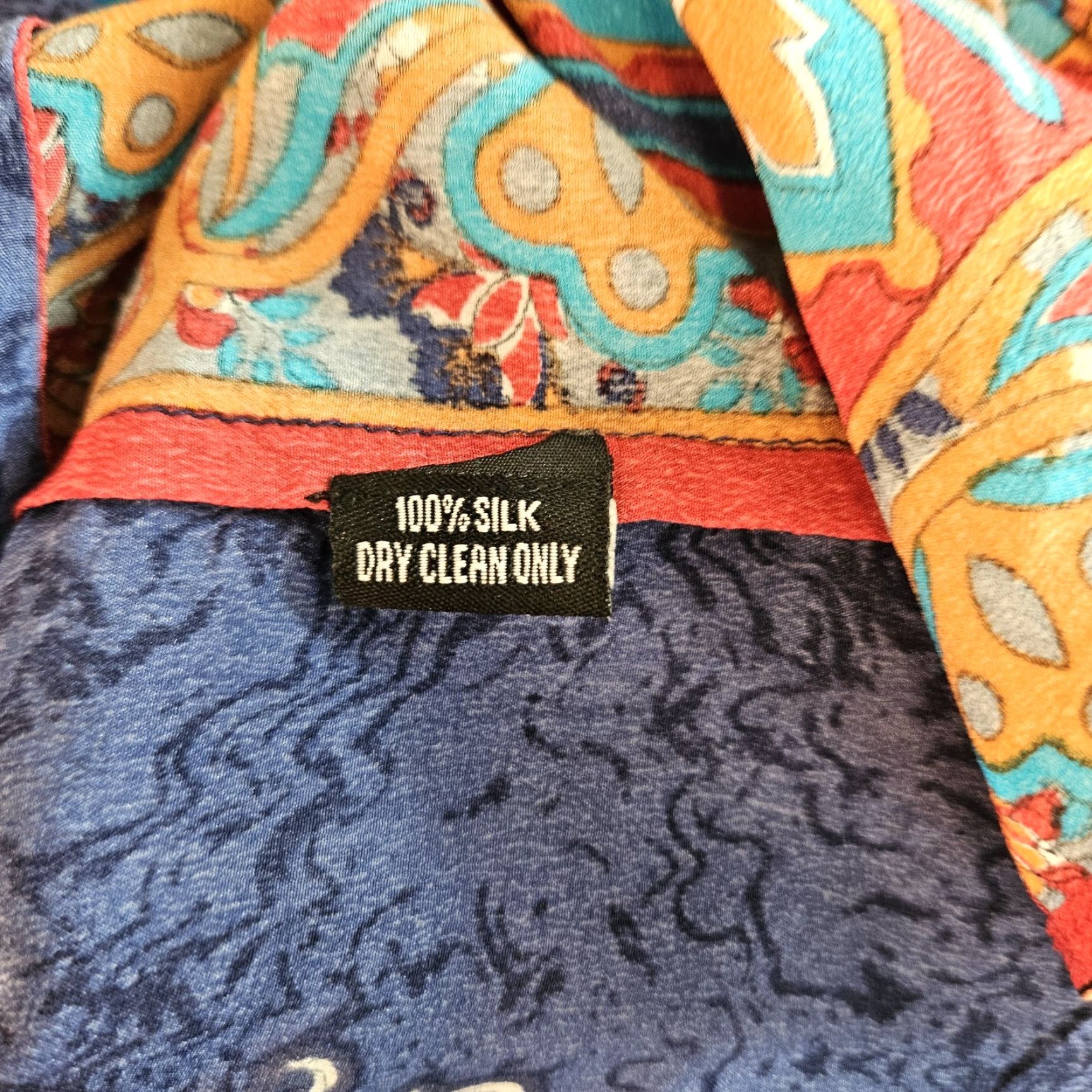 IOLANI Tolani Silk Blouse Shirt Womens Sz S Blue Floral V-Neck Poncho Style Top Size S / US 4 / IT 40 - 4 Thumbnail