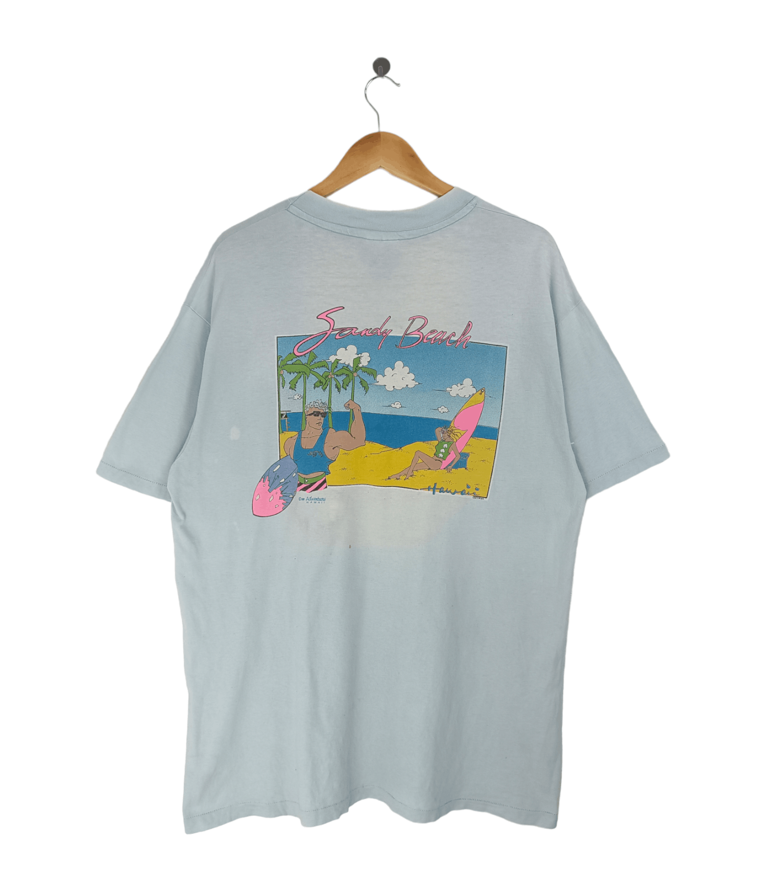 Vintage THRASHED FADED VINTAGE 1988 SANDY BEACH HAWAII RARE SURF Size US L / EU 52-54 / 3 - 1 Thumbnail