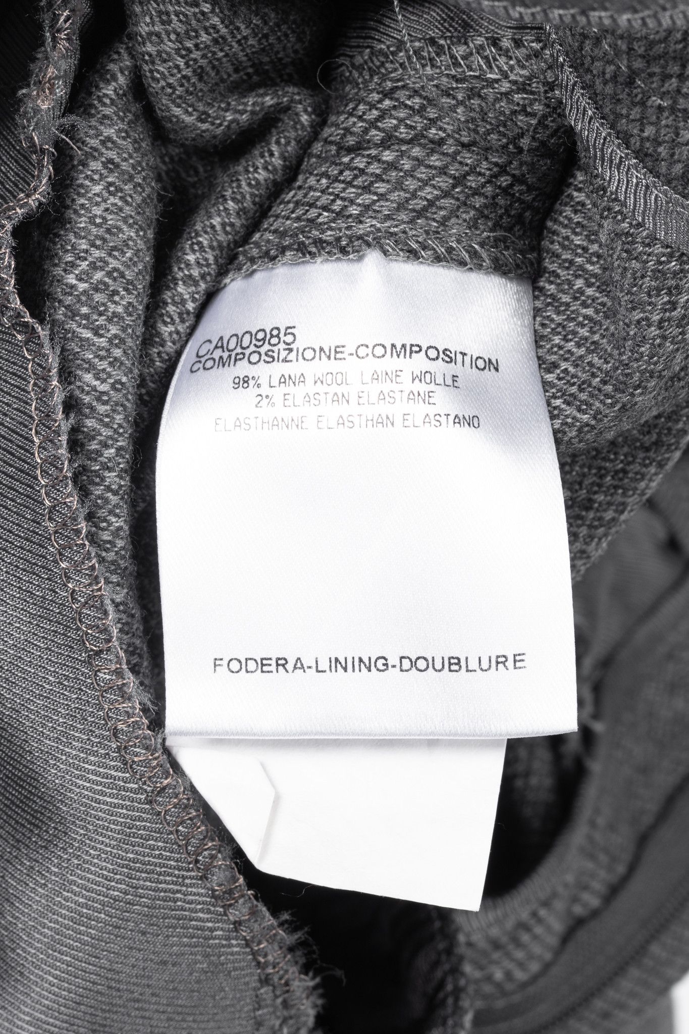 Gucci Gucci Grey Stretch-Wool Micro-Diamond Studded Trousers Size 27" / US 4 / IT 40 - 12 Thumbnail