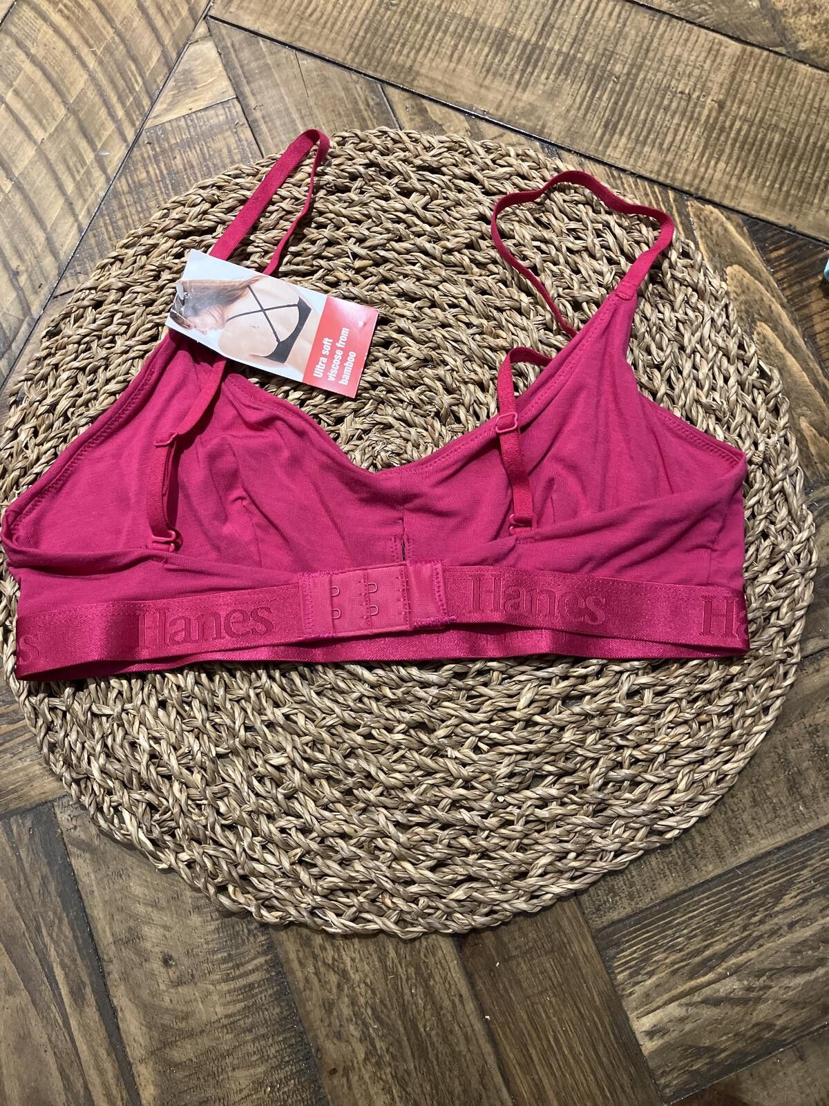 Hanes NWT Hanes Light Blue Ribbed Bralette with Adjustable Straps Size ONE SIZE - 6 Thumbnail