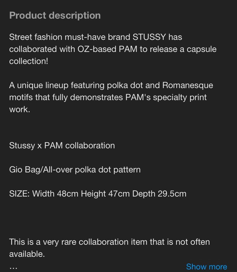 Perks And Mini × Stussy NWT STUSSY X PAM Sling Bag Size ONE SIZE - 2 Thumbnail