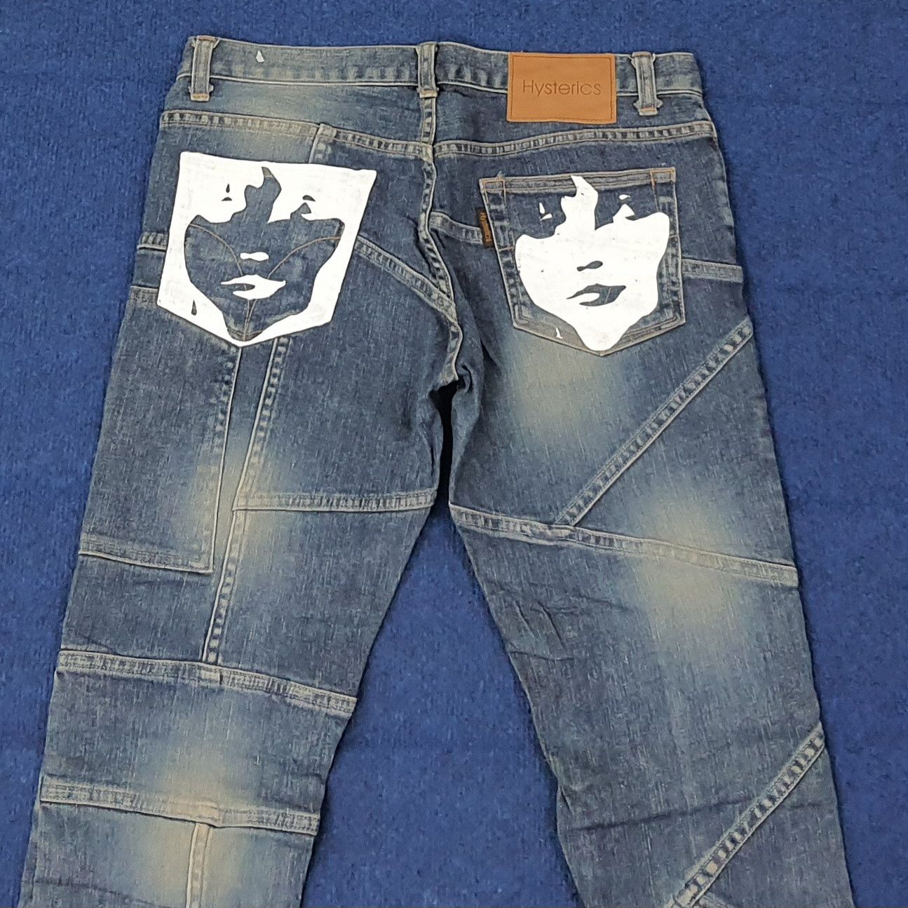Hysteric Glamour Vintage Hysterics Patchwork Flare Custom Logo Jeans C265N4 Size 31" - 2 Thumbnail