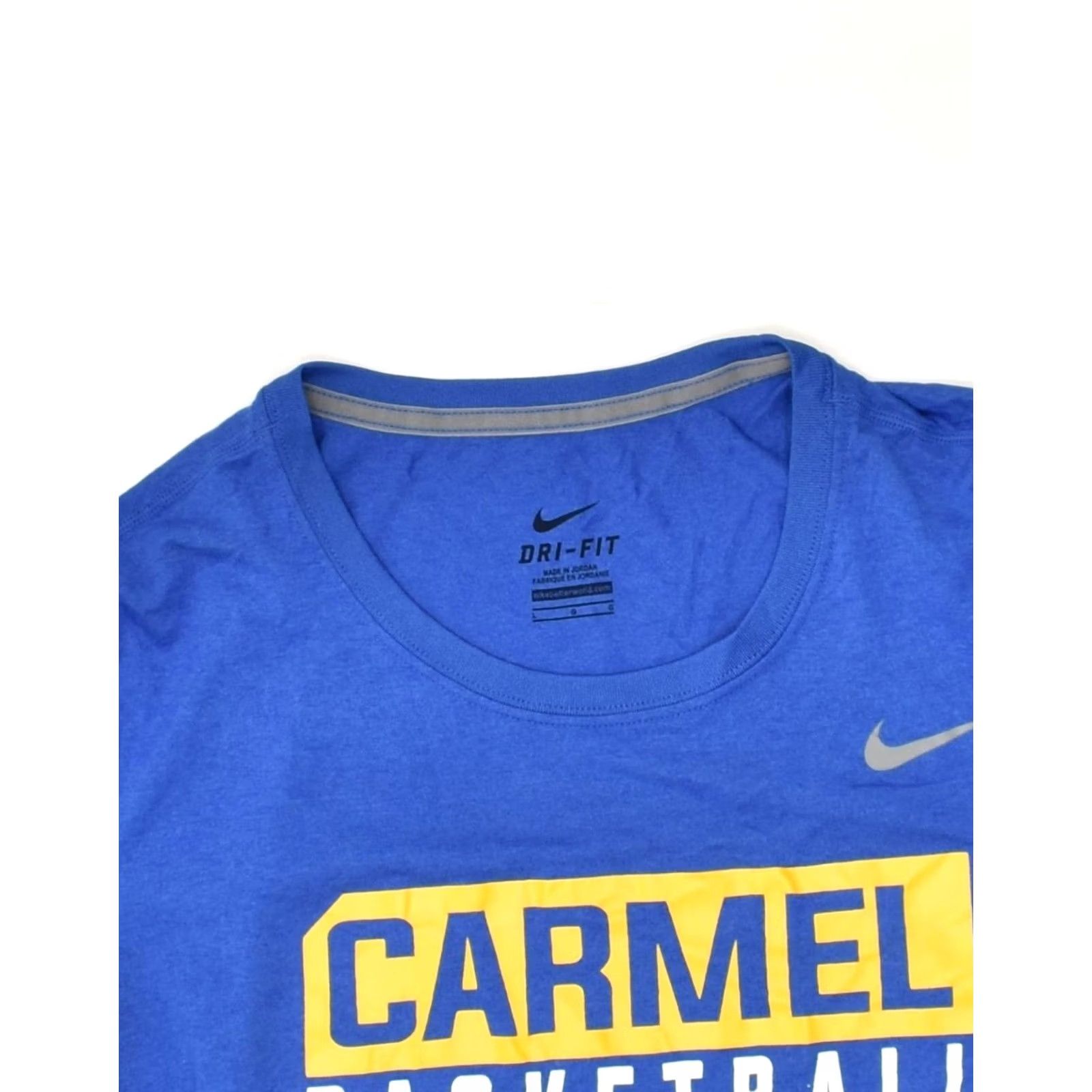Nike NIKE Womens Dri Fit Graphic Top Long Sleeve Large Blue Polyester Size L / US 10 / IT 46 - 3 Thumbnail