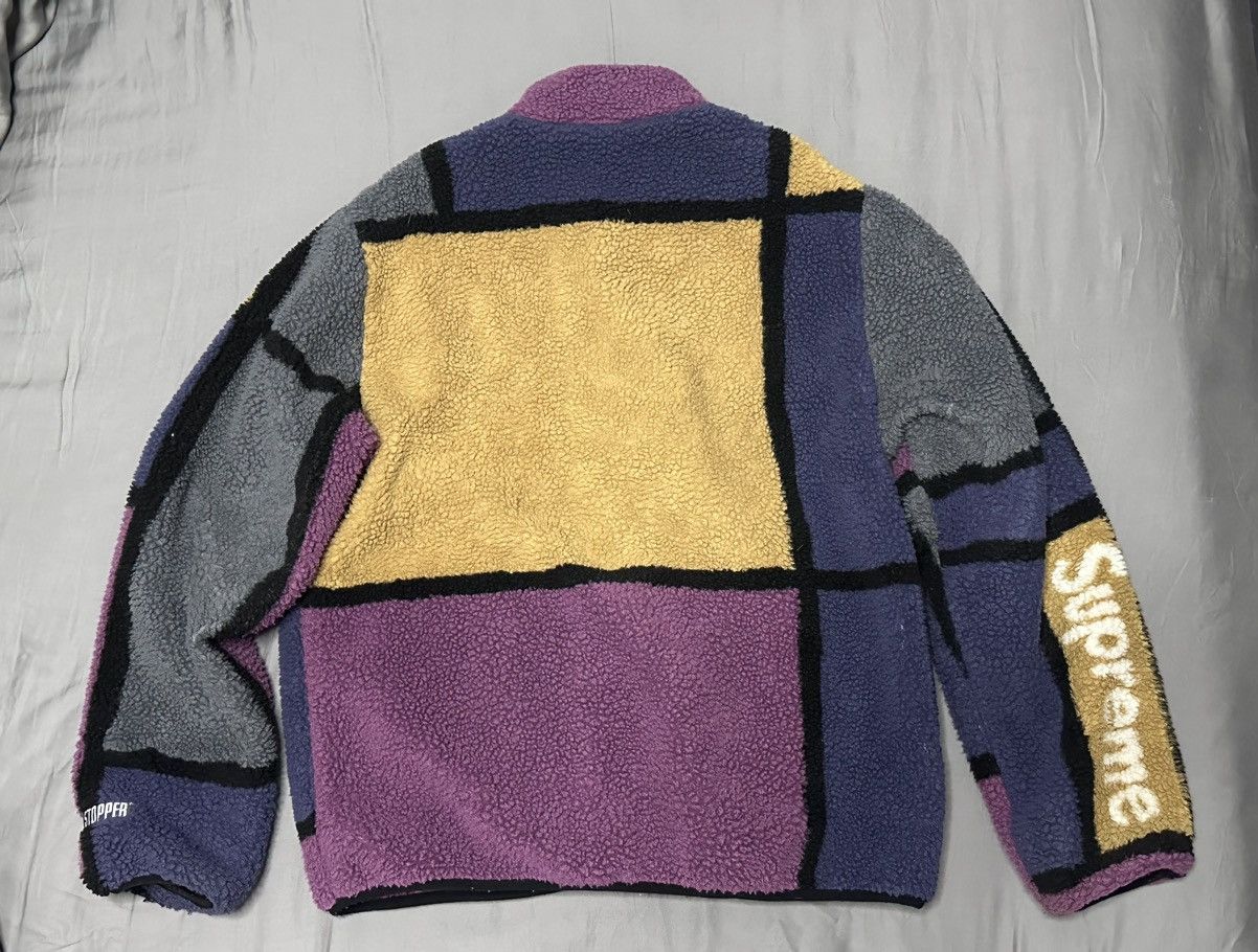 Supreme Reversible Colorblocked Fleece Jacket Medium