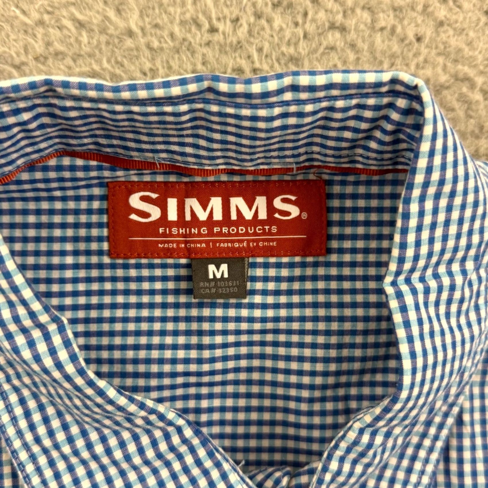 Vintage Simms Mens Medium Blue Plaid Short Sleeve Button-Up Casual Shirt Outdoors Fishing Size US M / EU 48-50 / 2 - 7 Thumbnail