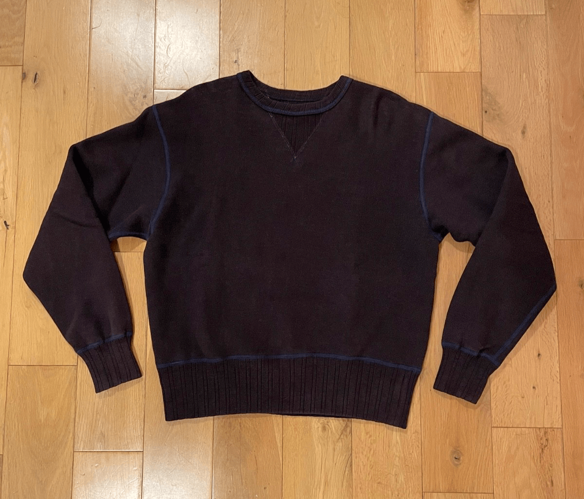 Full Count & Co. Fullcount 3741 Loopwheel Sweatshirt Navy 40 Large Size US L / EU 52-54 / 3 - 1 Thumbnail