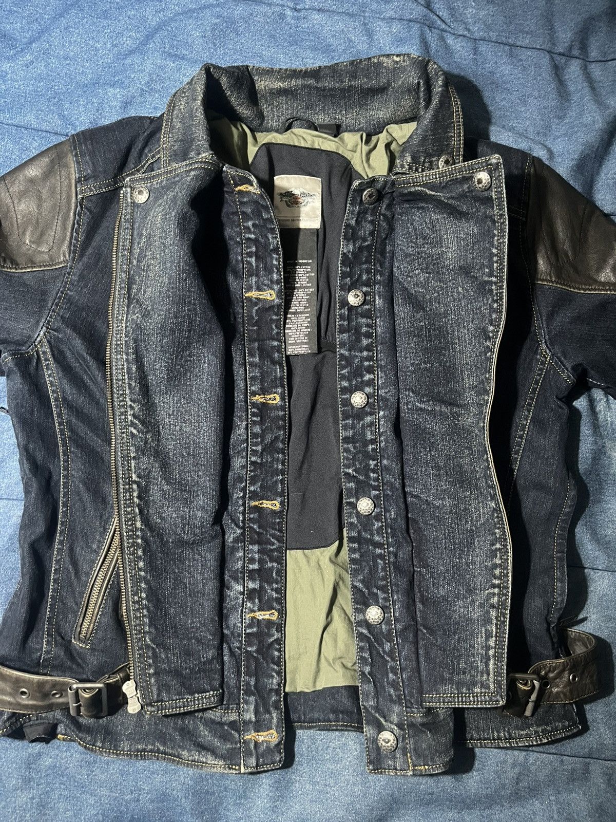 Harley Davidson Vintage Harley Davidson Denim Jacket Size XL / US 12-14 / IT 48-50 - 4 Thumbnail