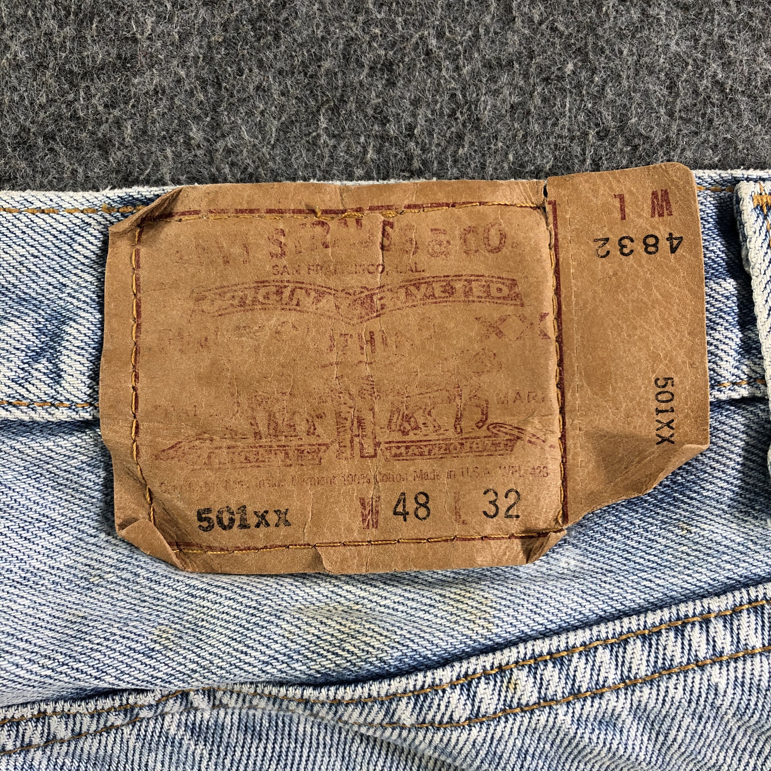 Levi's 90s Vintage Light Wash Levis 501 Jeans-J2997 Size US 44 / EU 60 - 5 Thumbnail