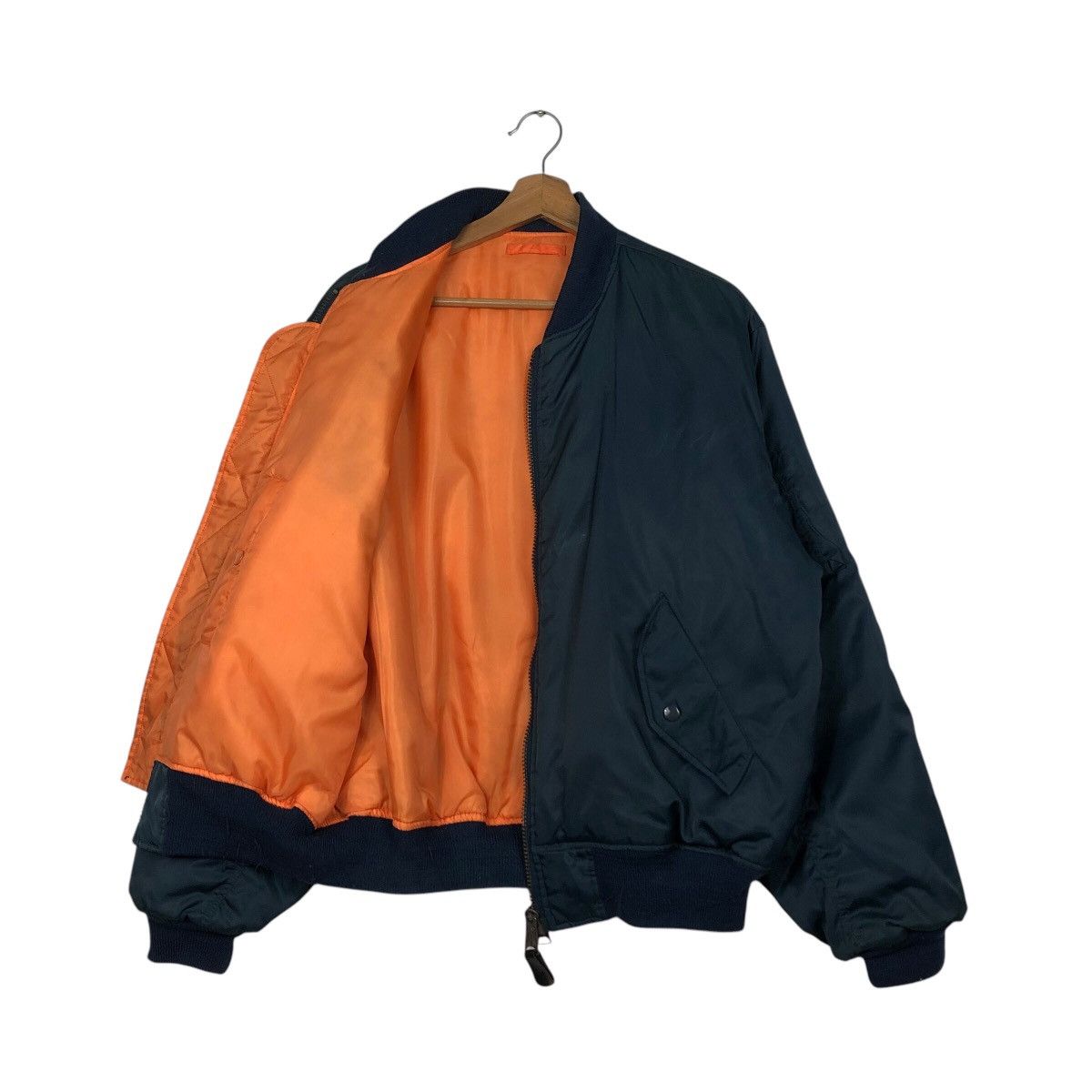 Japanese Brand 📌Vintage Reversible Bomber Jacket Ma-1 Phantom Military Size US L / EU 52-54 / 3 - 14 Thumbnail