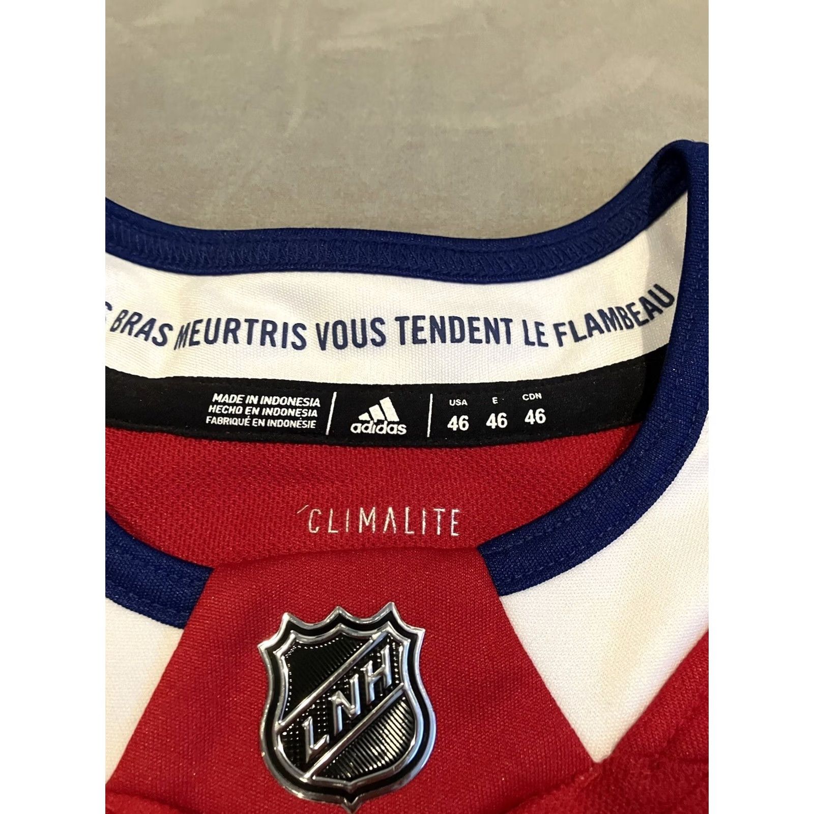 Adidas adidas Montreal Canadiens Jonathon Drouin #92 Jersey Men's 46 Red Climalite Hockey Slim Sports Size US XXL / EU 58 / 5 - 4 Thumbnail