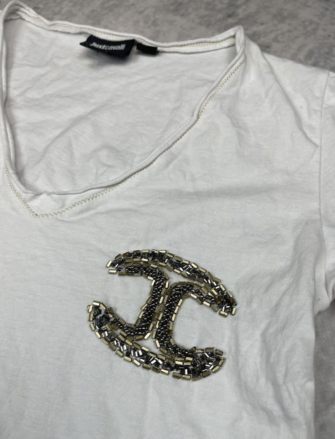 Roberto Cavalli Roberto Cavalli big logo couture vintage t-shirt Size US XS / EU 42 / 0 - 3 Thumbnail