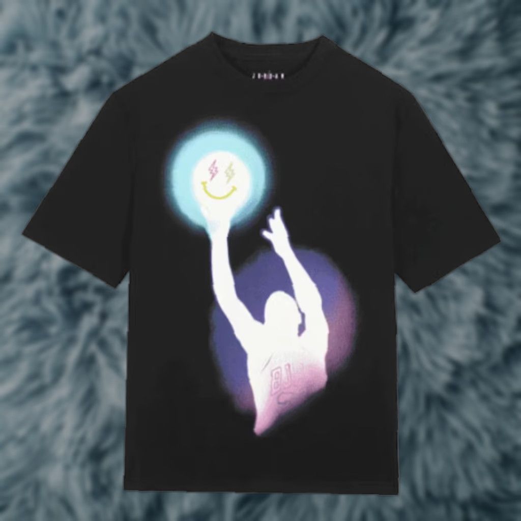 Jordan J Balvin Shirt Large Black Graphic Sneakerhead Retro Mens