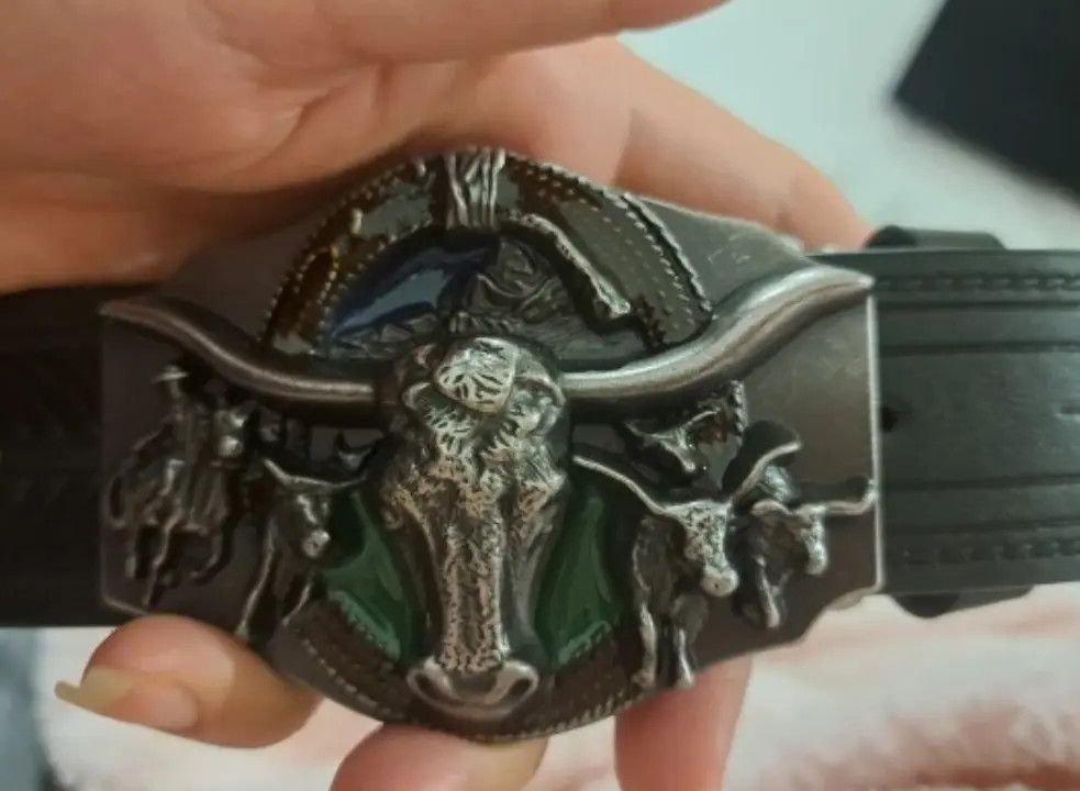 Cowboy Equipment 120cm West Bull Head Cowboy Belt Size ONE SIZE - 5 Thumbnail