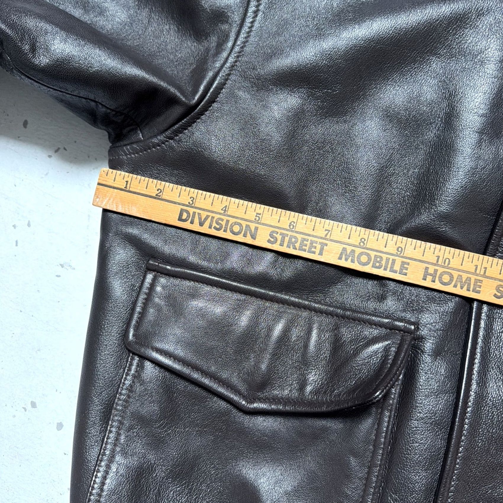 Vintage LL Bean G-1 Goatskin Leather Military Bomber Flight Wool Jacket Made USA L EUC - Brown Size US L / EU 52-54 / 3 - 3 Thumbnail