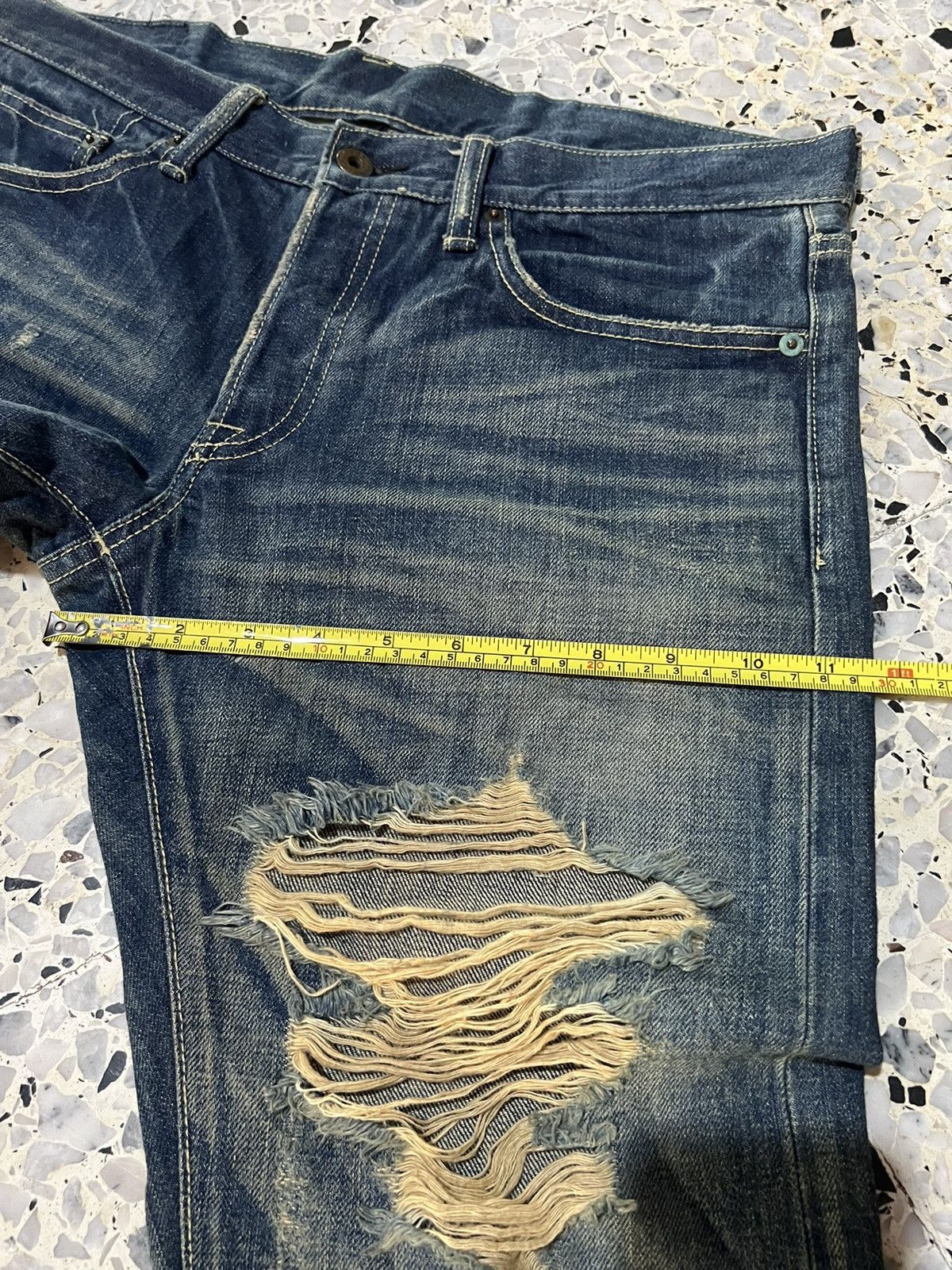 Japanese Brand GLAMB JAPANESE DISTRESSED DENIM JEANS Size US 34 / EU 50 - 17 Thumbnail