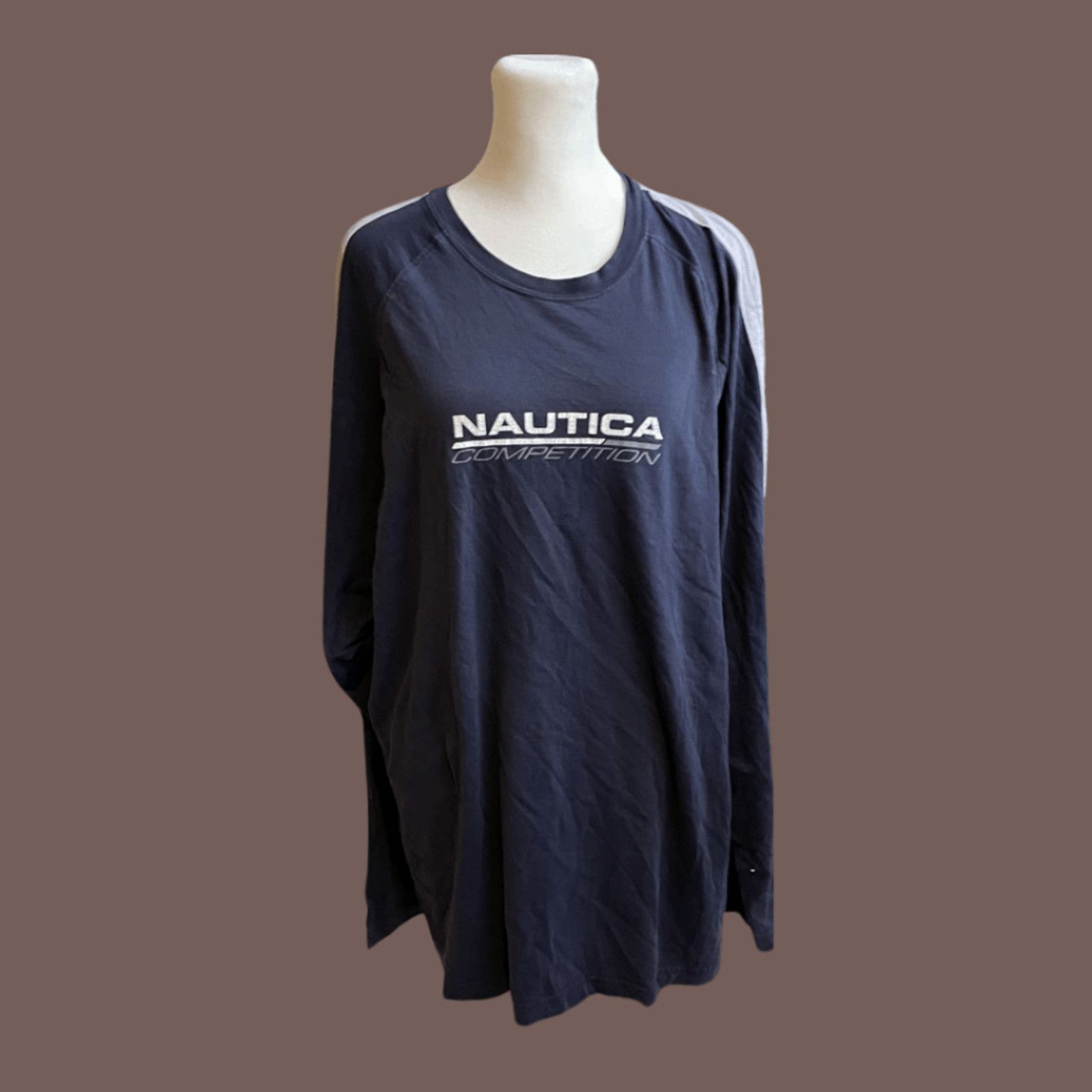 Nautica VTG Long Sleeve Tee | Nautica Competition Navy Logo | Y2K XL Size US XL / EU 56 / 4 - 1 Thumbnail