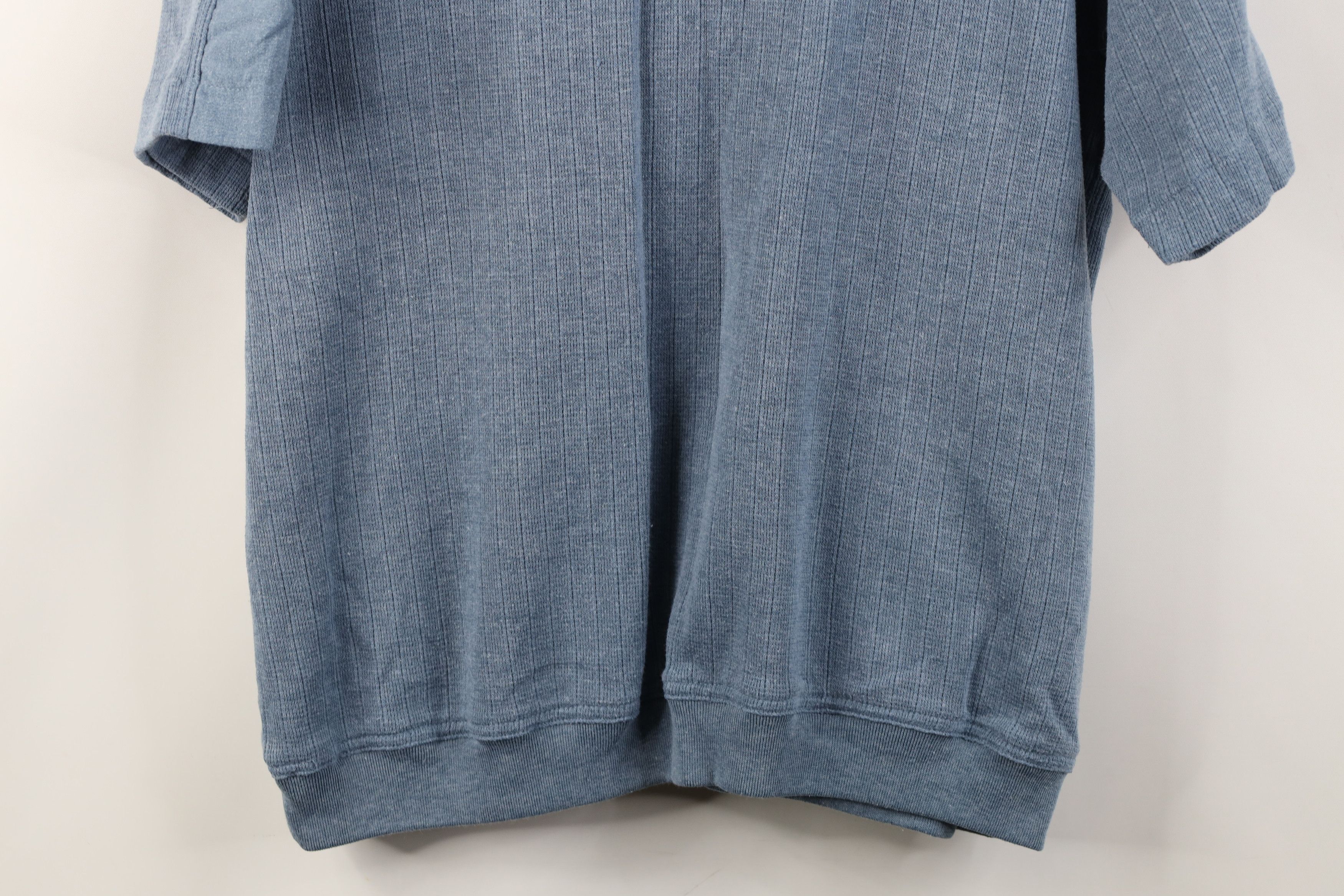 Vintage Vintage 90s Streetwear Chambray Pullover Polo Shirt Blue Size US M / EU 48-50 / 2 - 13 Thumbnail