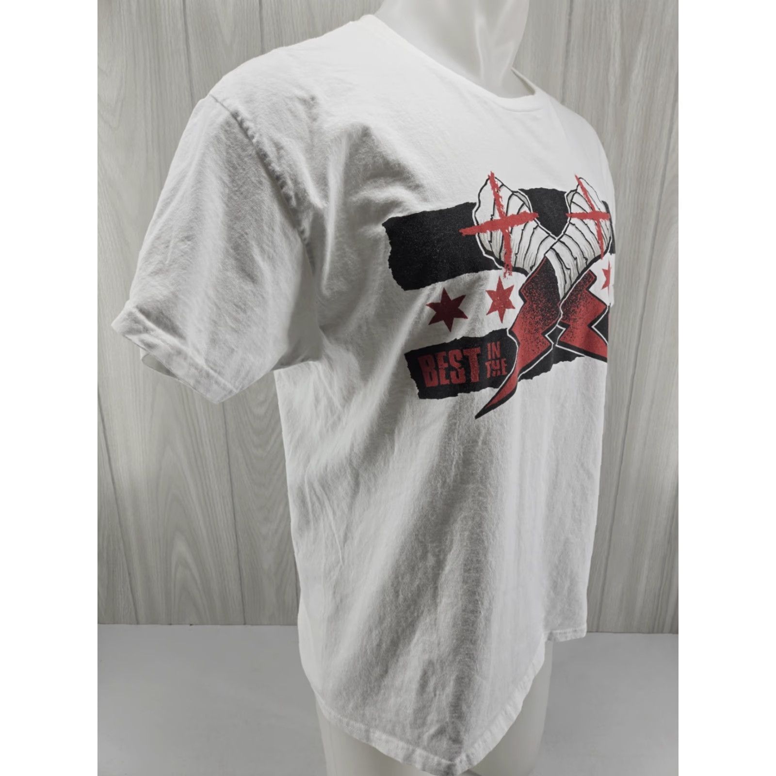 Gildan VINTAGE CM Punk AEW Men's Short Sleeve T-Shirt White 100% Cotton Crew Neck L Shirts Mens CM Punk AEW Shirt Size US L / EU 52-54 / 3 - 6 Thumbnail
