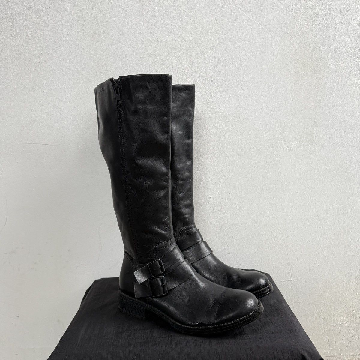 Esprit Vintage Esprit Leather Black Knee High Boots Size US 8.5 / IT 38.5 - 3 Thumbnail