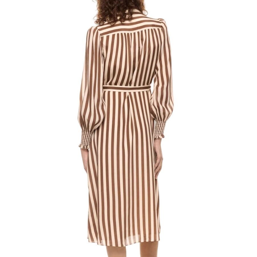 LK Bennett L.K. Bennett Emelia Shirt Dress in Brown/Cream, Size US 6 Size M / US 6-8 / IT 42-44 - 3 Thumbnail