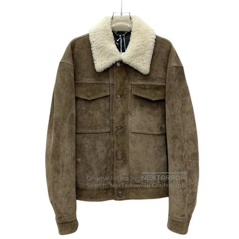 Dior Dior Khaki cowhide lapel single-breasted long-sleeved jack Size US M / EU 48-50 / 2 - 1 Thumbnail