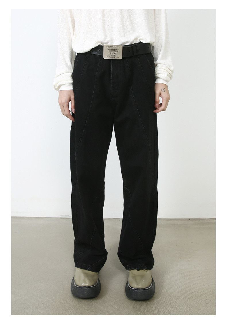 Japanese Brand × Jean Japanese retro patchwork loose wide-leg casual jeans Size US 32 / EU 48 - 1 Thumbnail