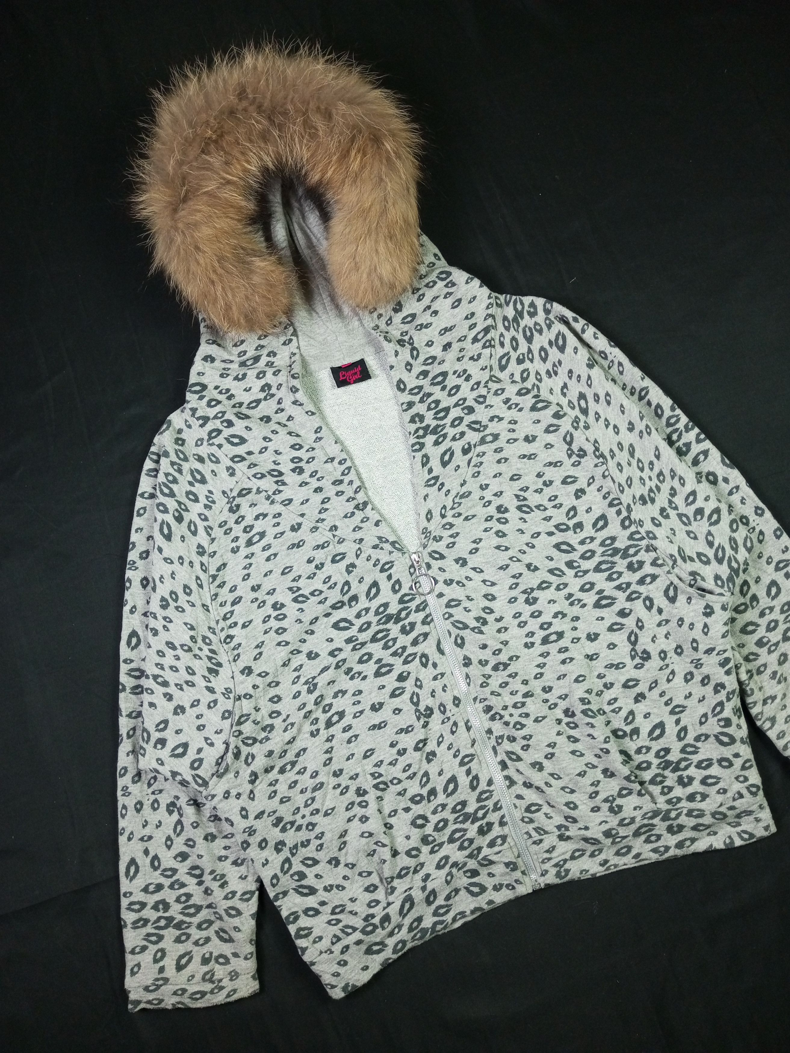 If Six Was Nine Liquid Girl leopard Bat Wing Fur Hoodie Size US XXL / EU 58 / 5 - 3 Thumbnail