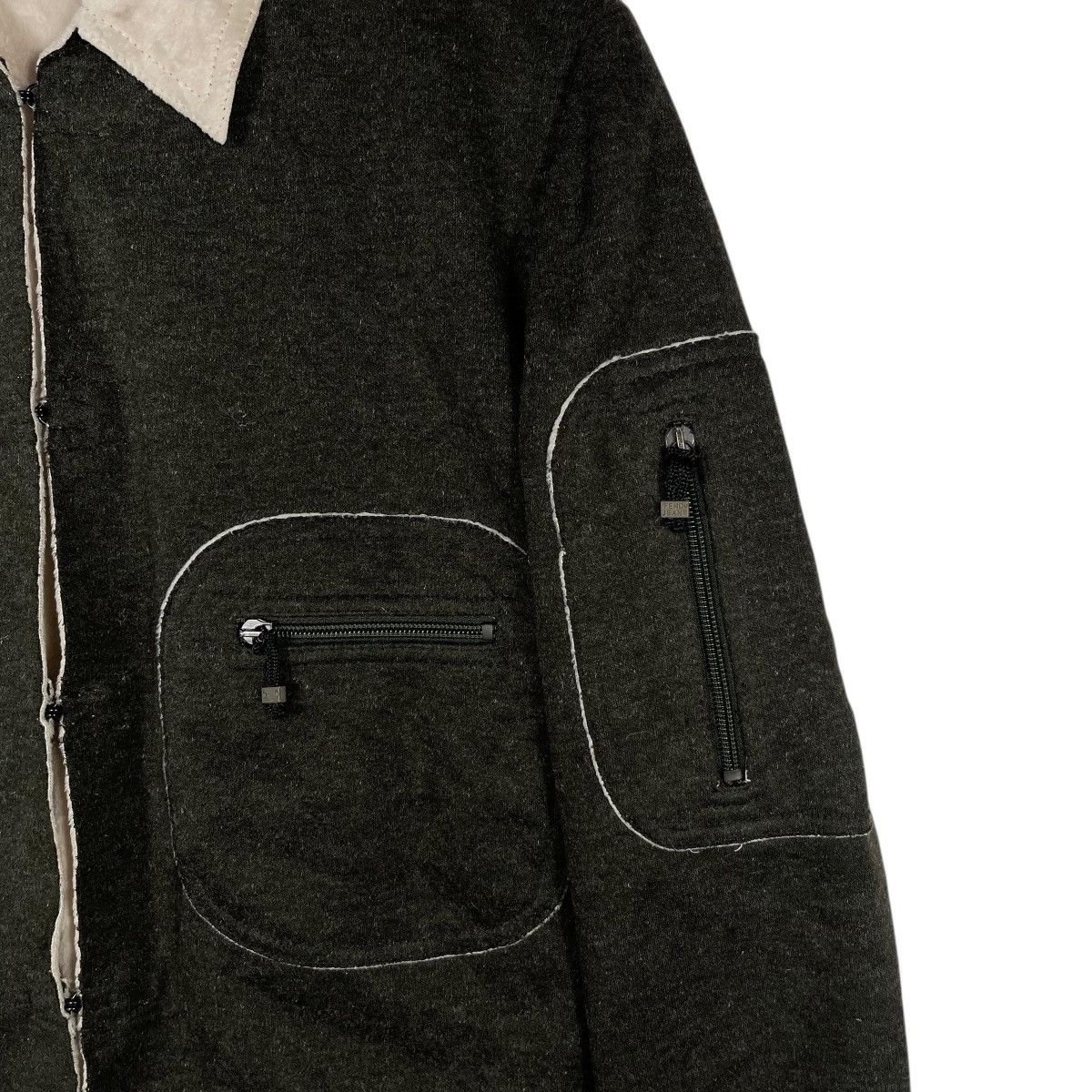 Fendi FENDI Jeans Roma Amor Vintage Wool Zip Jacket Size US M / EU 48-50 / 2 - 5 Thumbnail