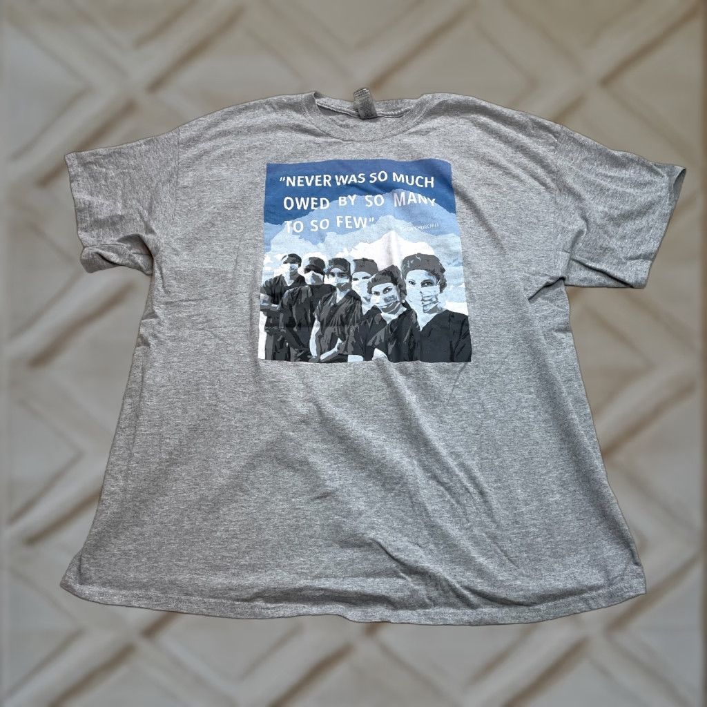 Gildan Gildan Heavy Cotton Shirt Mens 2XL Gray T-Shirt" Size US XXL / EU 58 / 5 - 1 Thumbnail