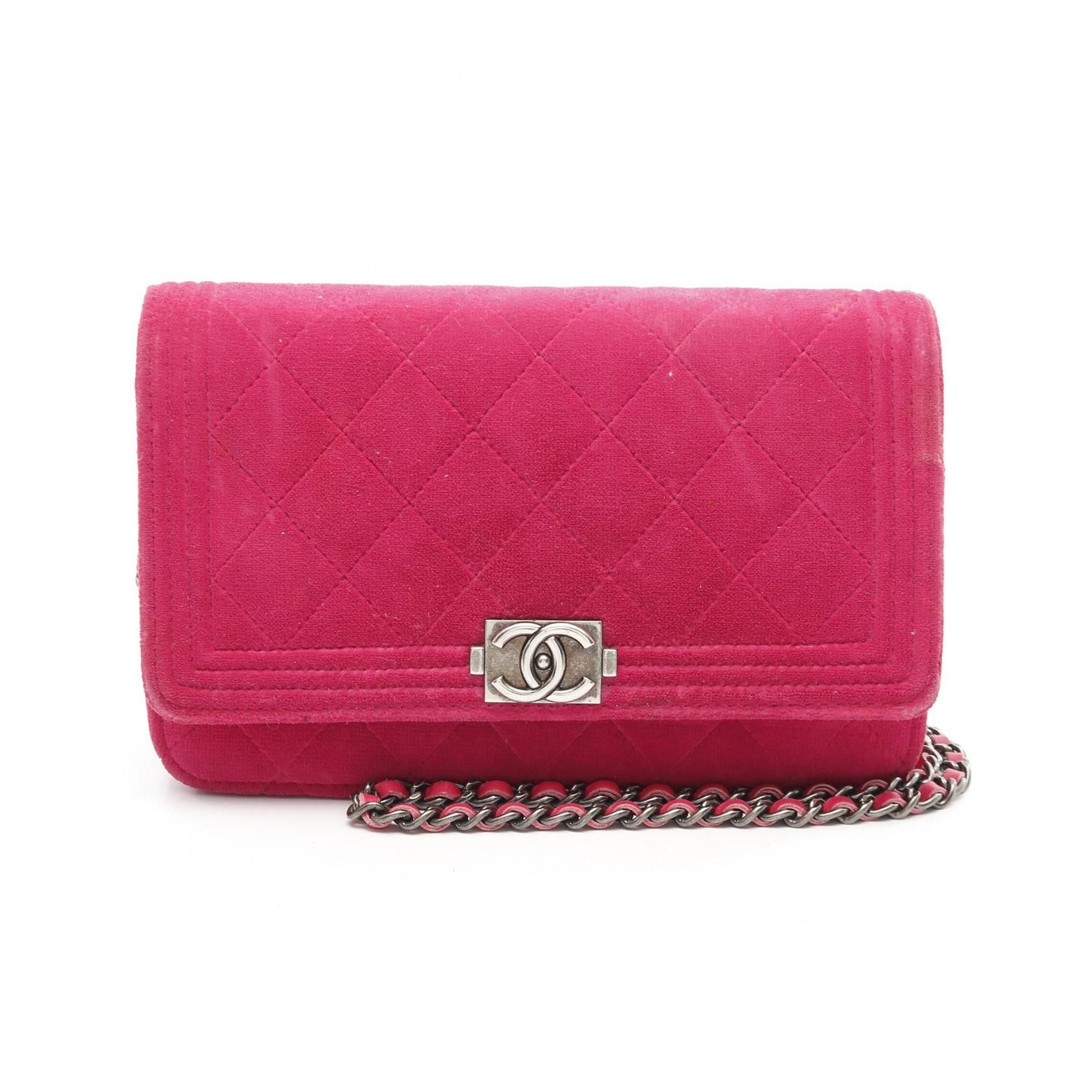 Chanel Chanel Boy Chanel Fabric Lambskin Shoulder Bag Leather Shoulder Bag A80287 in Pink, Women's