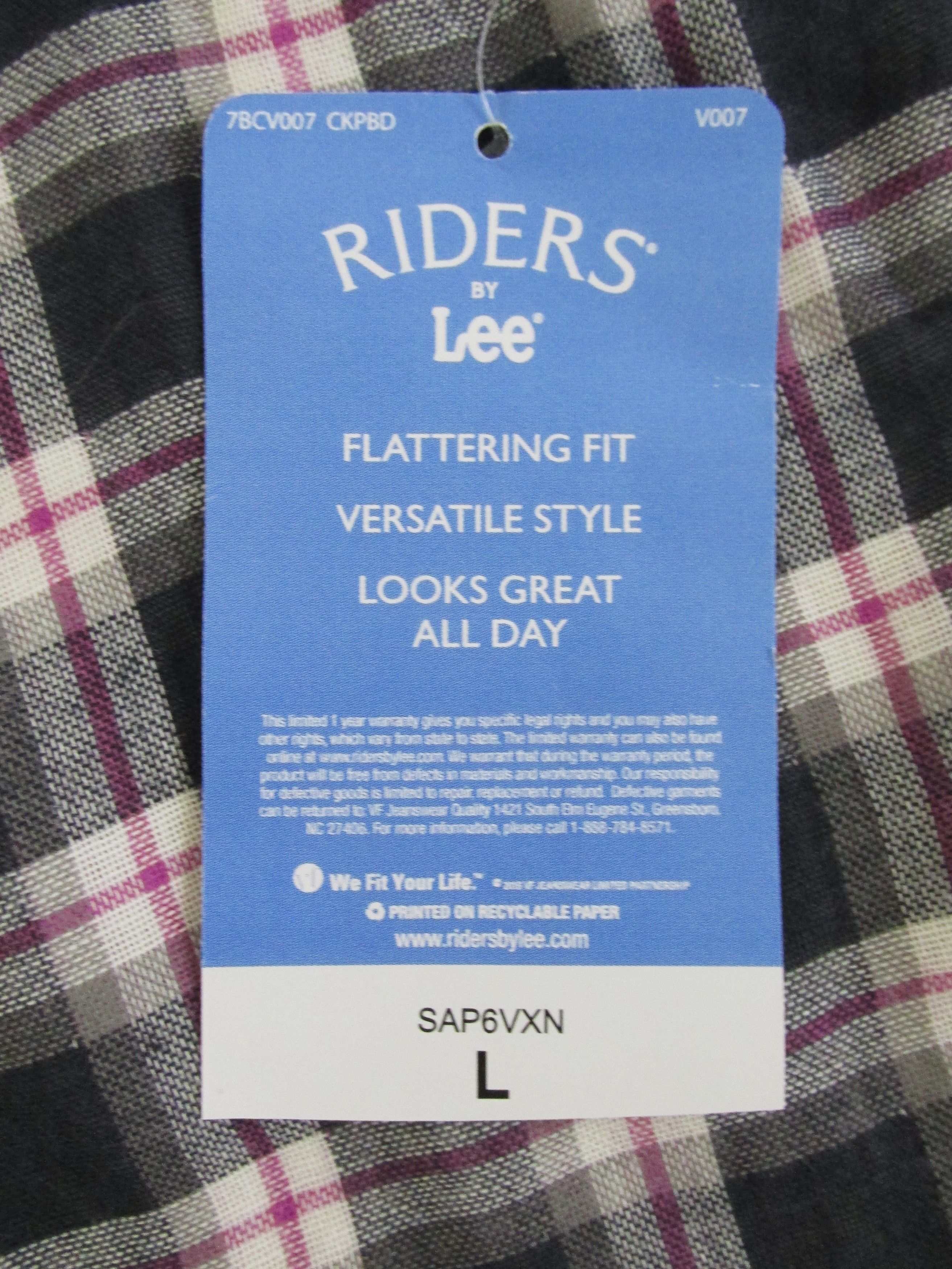 Other Riders by Lee Women's Double Sided Cotton Shirt Size Large Size L / US 10 / IT 46 - 6 Thumbnail