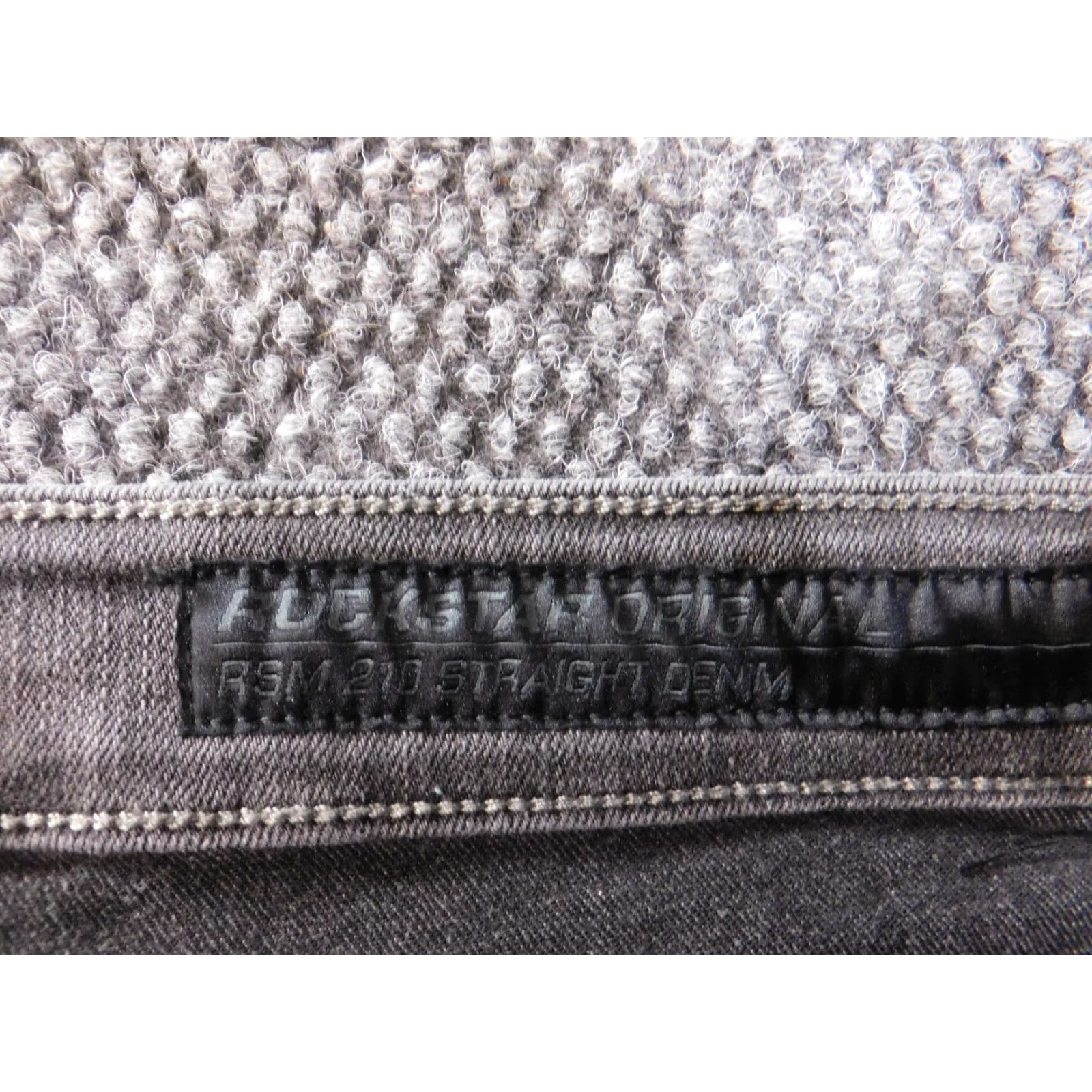 Vintage Rockstar Jeans Mens 38x33 Gray Denim Straight Pockets zipper Mid Rise Regular Fit 33in Inseam Size US 38 / EU 54 - 4 Thumbnail