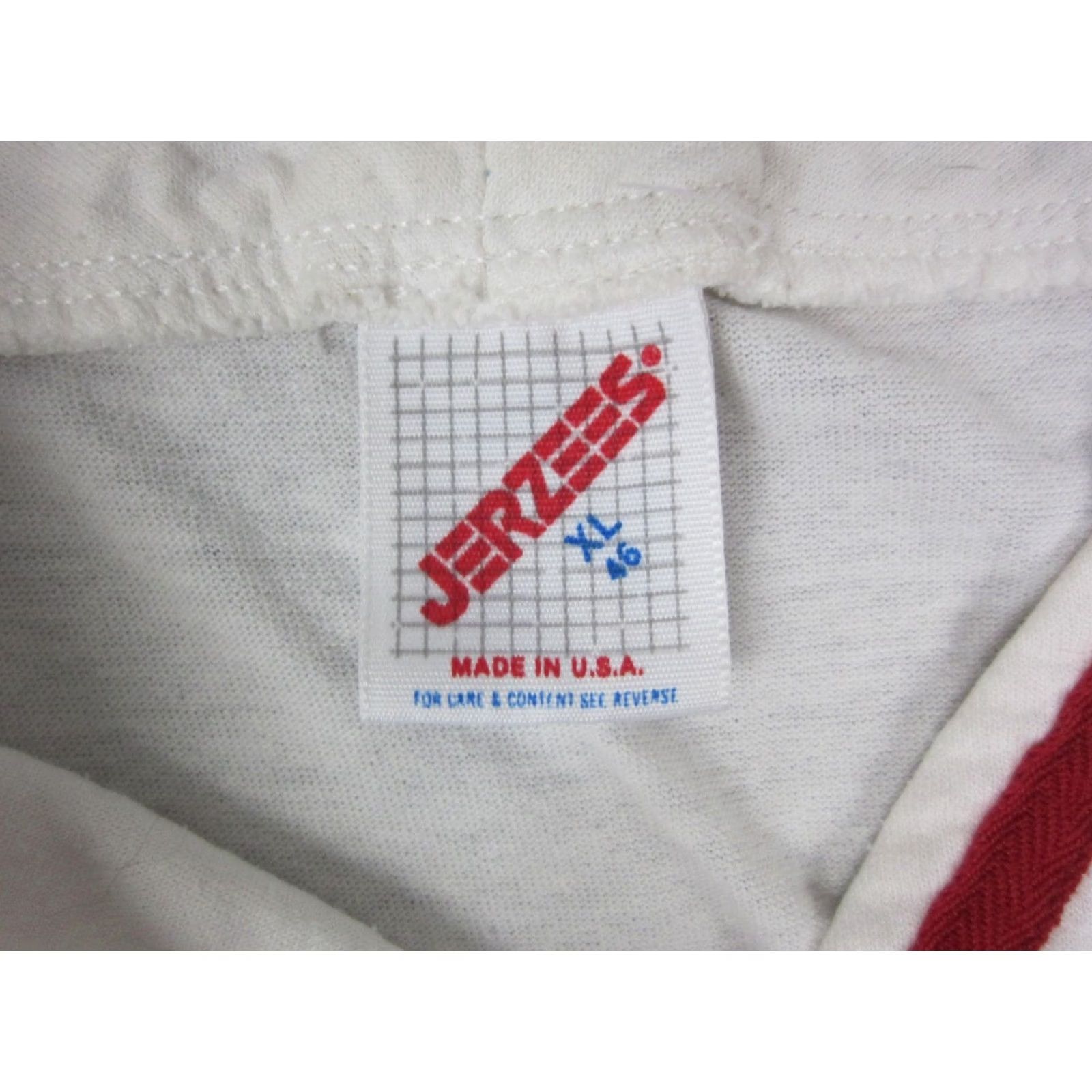 Jerzees Vintage Jerzees Jersey XL Extra Large White Burlington Iowa Baseball 90s Mens Size US XL / EU 56 / 4 - 3 Thumbnail