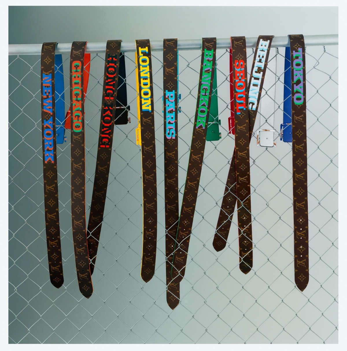 Louis Vuitton Louis Vuitton Virgil Abloh Red Monogram Chain Belt -Seoul Size ONE SIZE - 6 Thumbnail