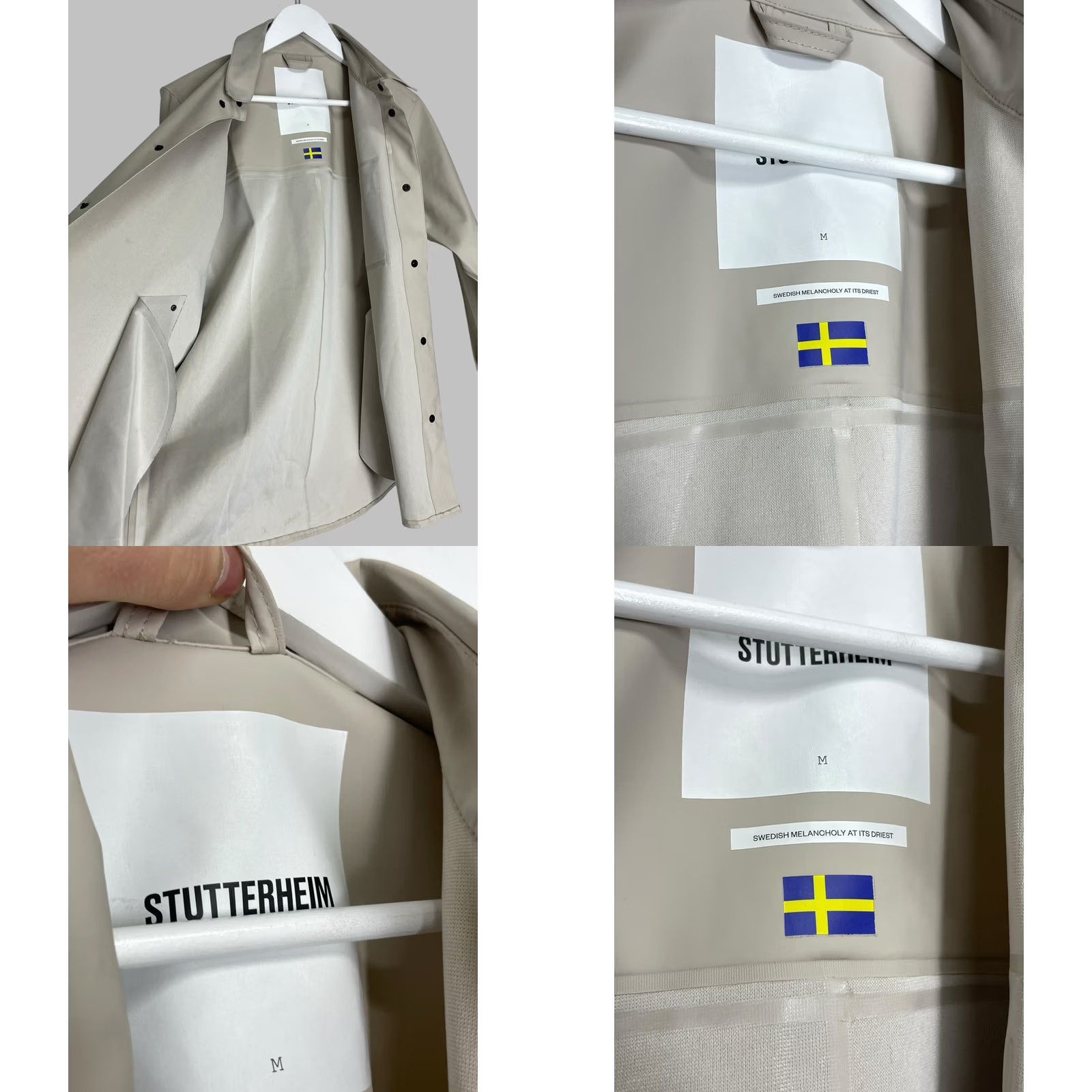 Stutterheim Stutterheim Ringen Raincoat Overshirt Sand Women M Size M / US 6-8 / IT 42-44 - 11 Thumbnail