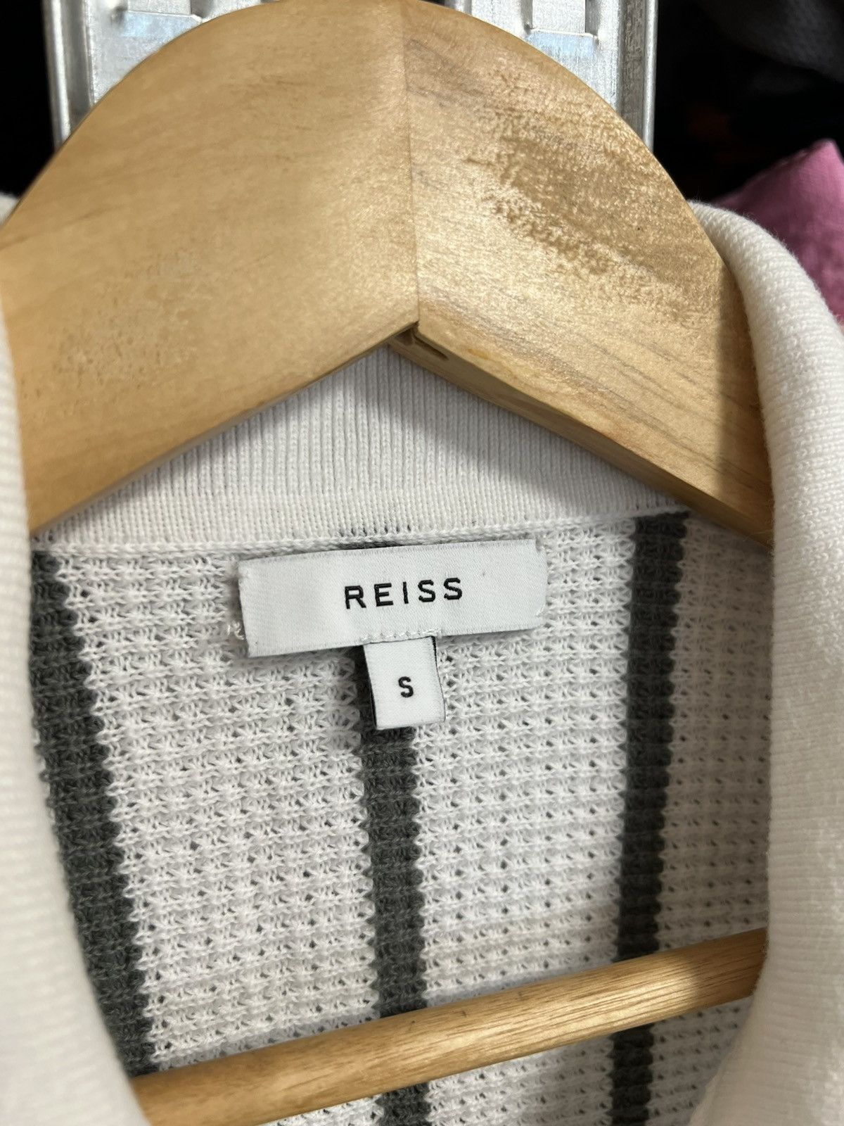 Designer × Reiss Reiss Luxury Men Button Up Striped Polo Short Sleeve T-Shirt Size US S / EU 44-46 / 1 - 6 Thumbnail