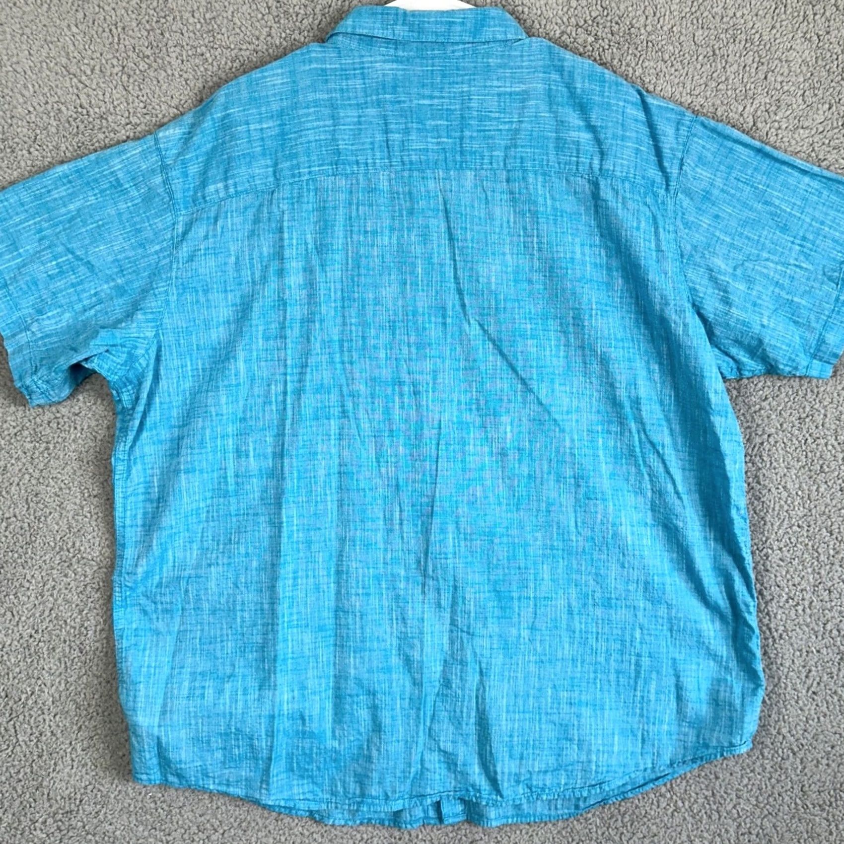 Vintage Columbia Shirt Button Up Mens 2XL Blue Regular Fit Short Sleeve Pocket Cotton Size US XXL / EU 58 / 5 - 2 Thumbnail