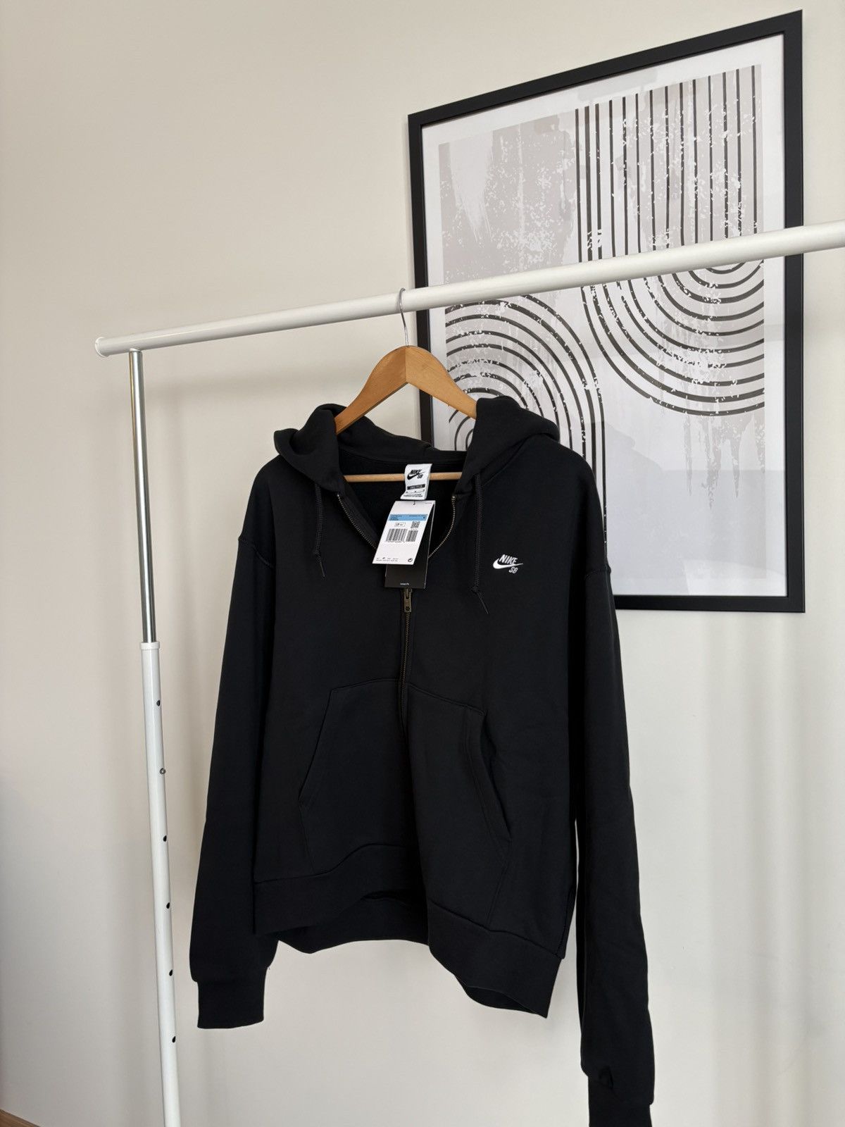 Nike SB Nike SB Zip Hoodie Black Loose Fit Size US M / EU 48-50 / 2 - 2 Thumbnail