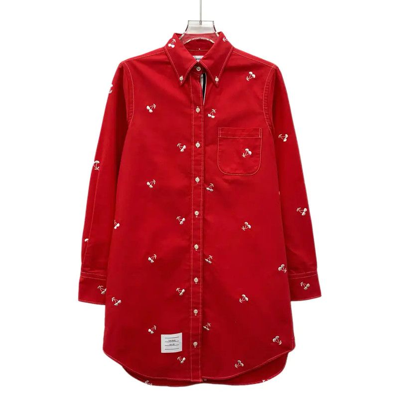 Thom Browne Thom Browne Red Cotton Women's Shirt 0089 Size S / US 4 / IT 40 - 1 Thumbnail