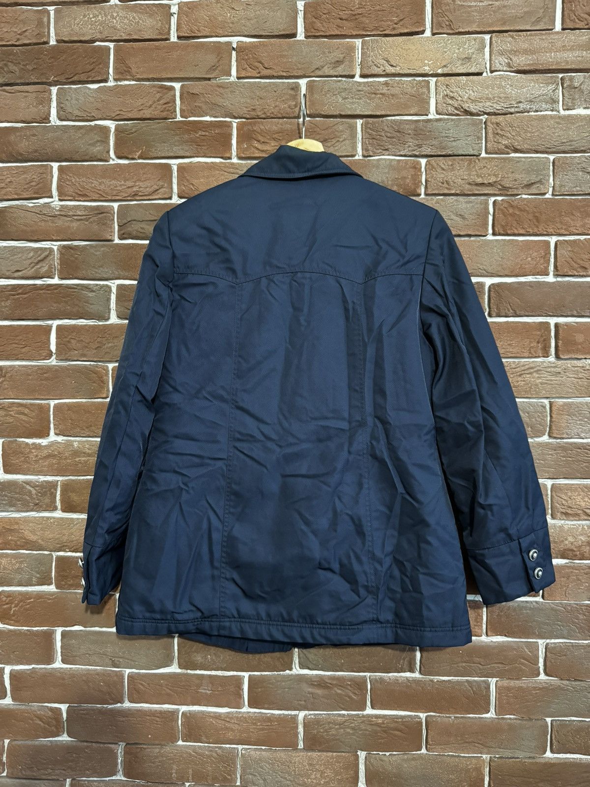 Versace 90s Gianni VERSACE Versus COUTURE Nylon Coat Jacket 42 Navy Size M / US 6-8 / IT 42-44 - 2 Thumbnail